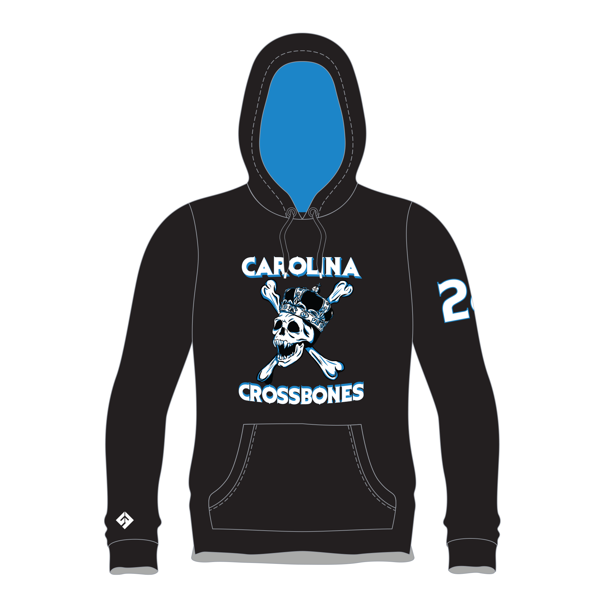 Carolina Crossbones Sublimated Hoodie