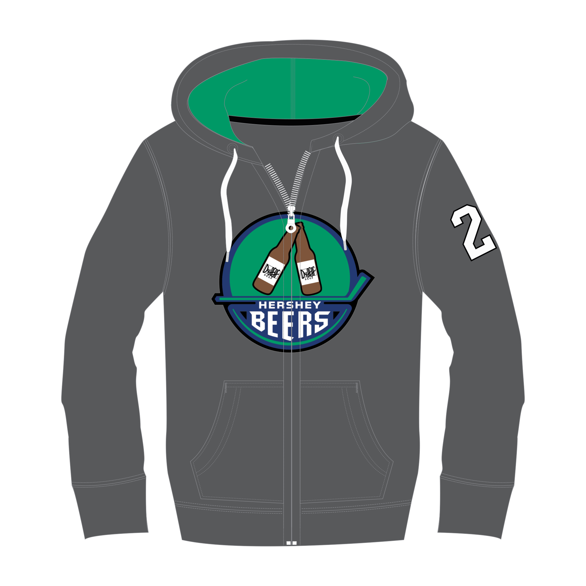 Beers Sublimated Zip Hoodie