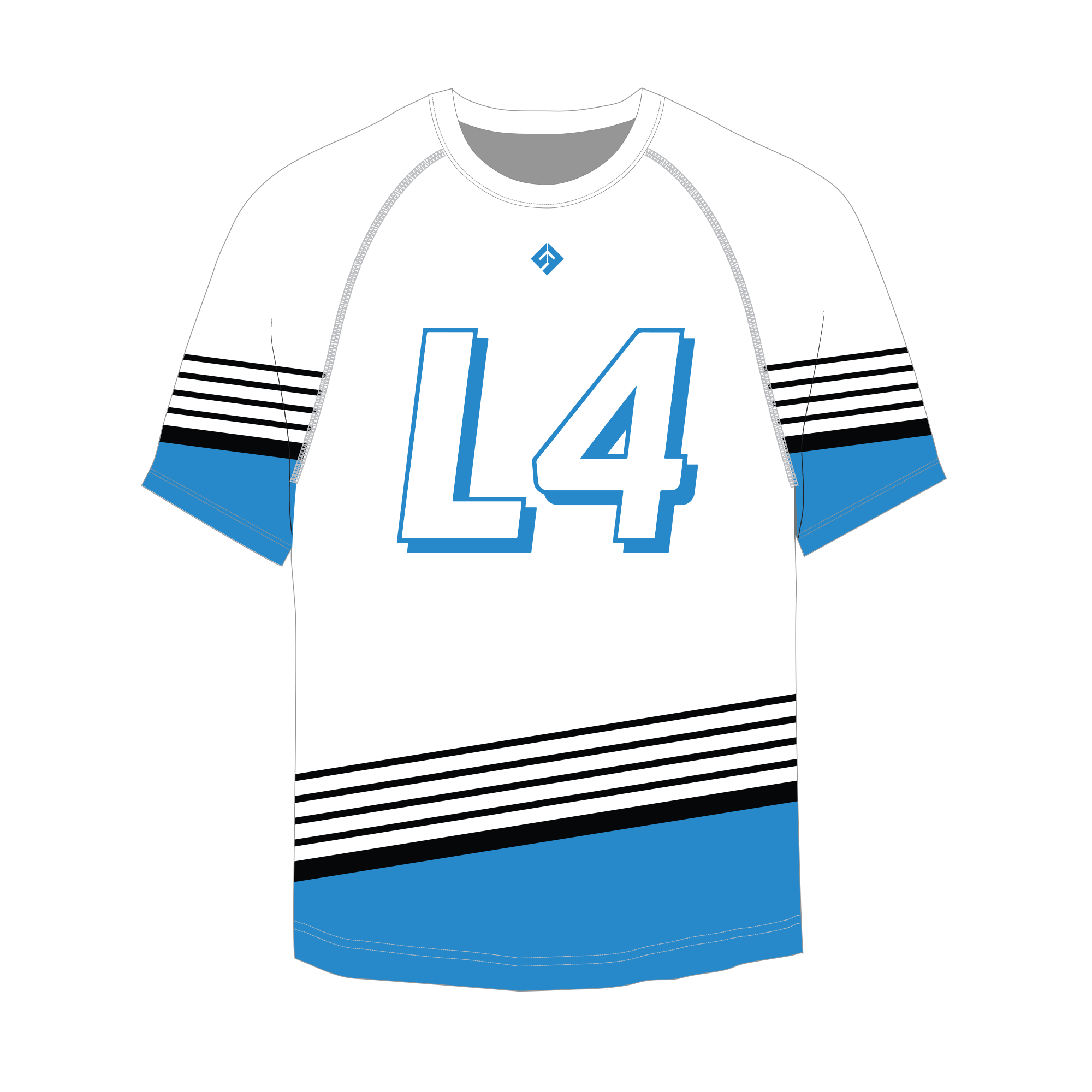 White L4 Short Sleeve Performance Shirt