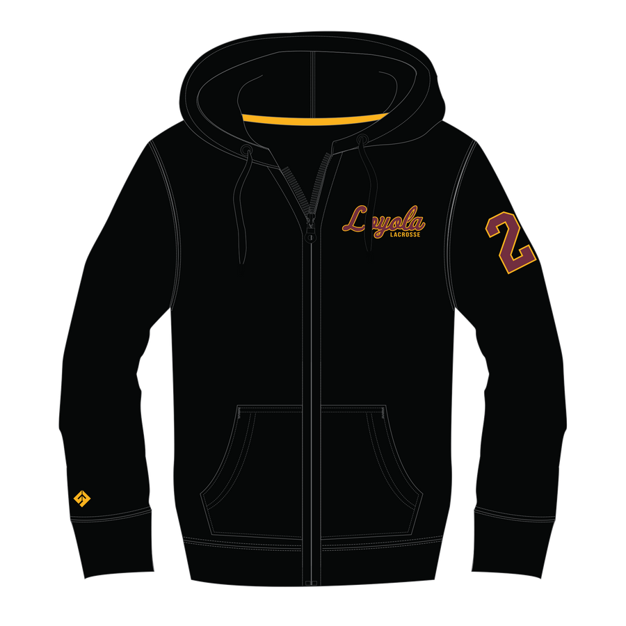 Loyola Lacrosse- Full Zip Hoodie.
