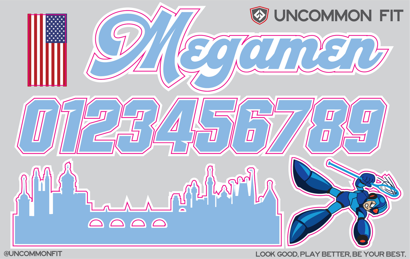 Megamen Helmet Stickers