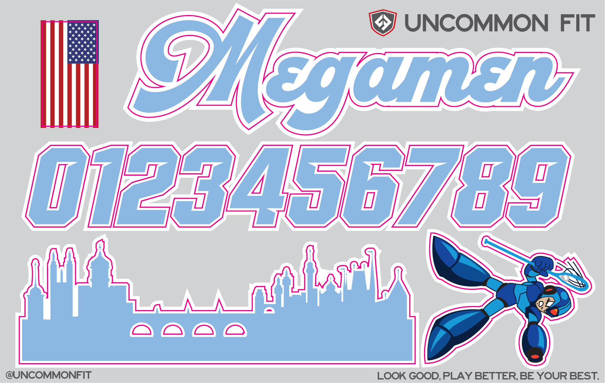 Megamen Helmet Stickers