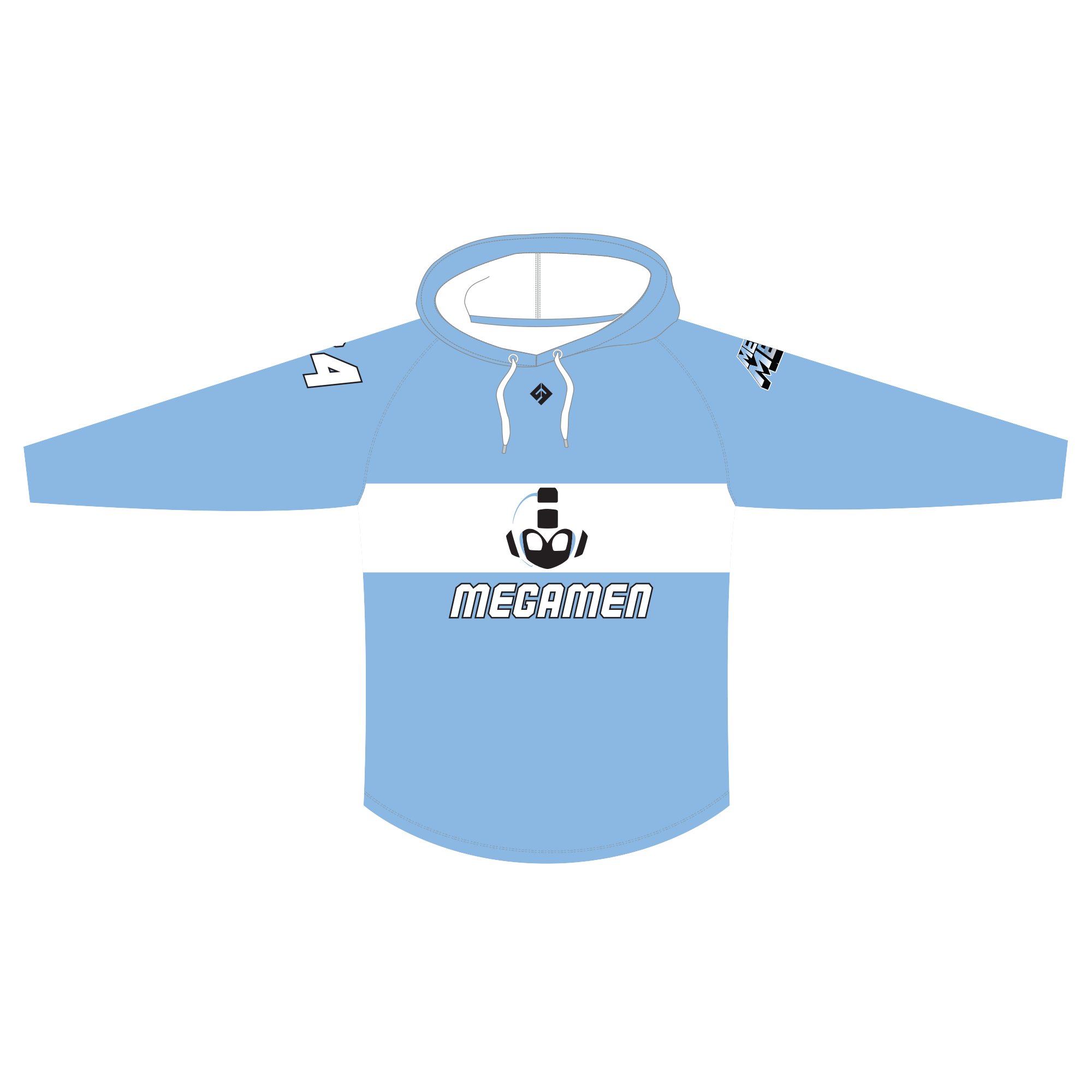 Megamen Long Sleeve Hooded Shooter