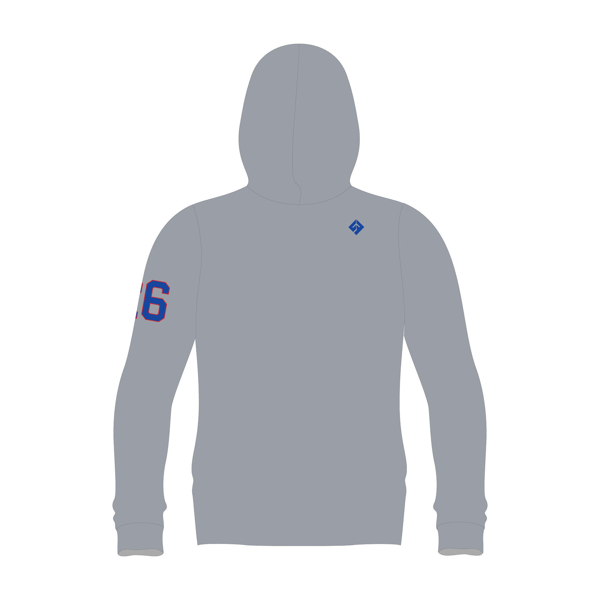 Megamen Long Sleeve Hooded Shooter