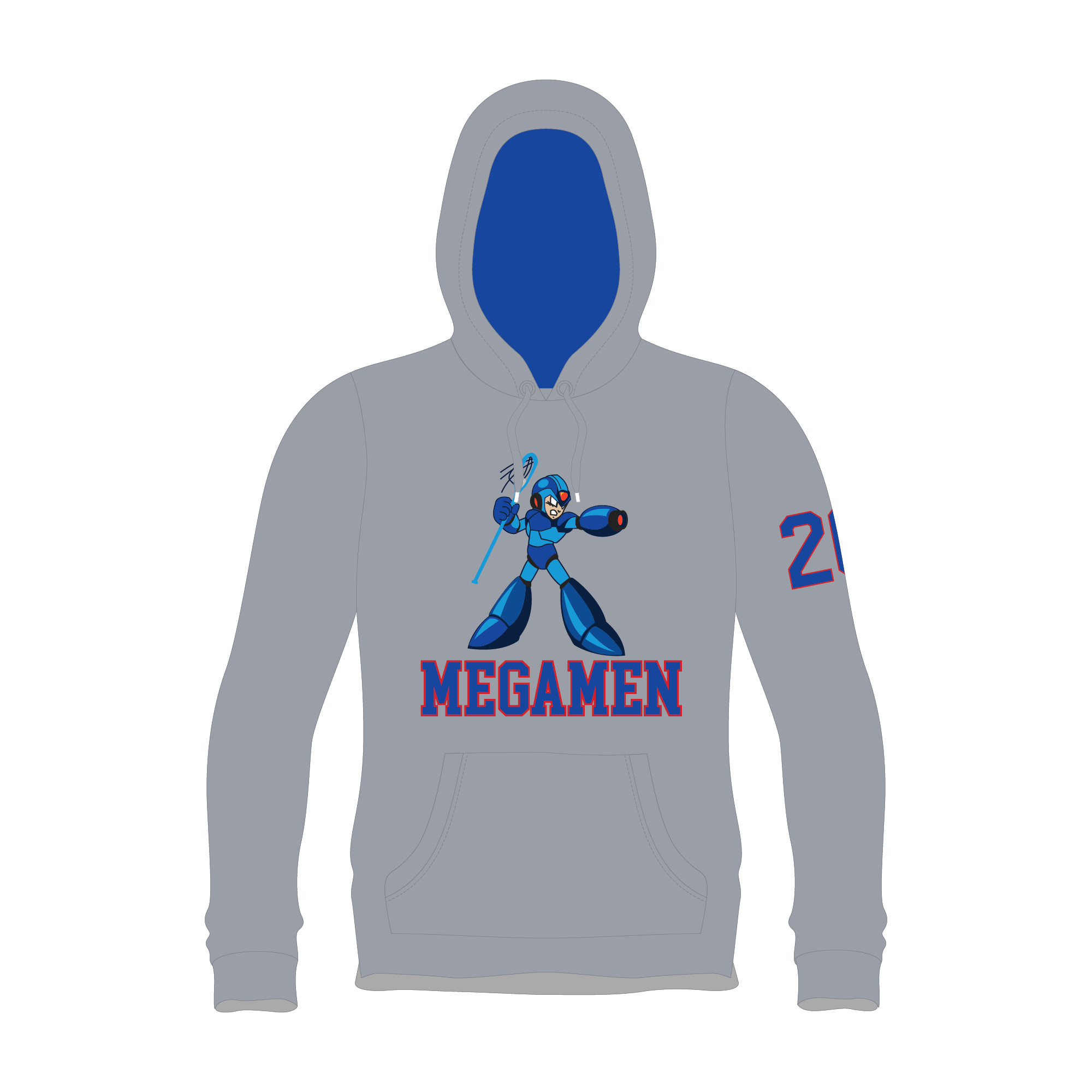 Megamen Long Sleeve Hooded Shooter