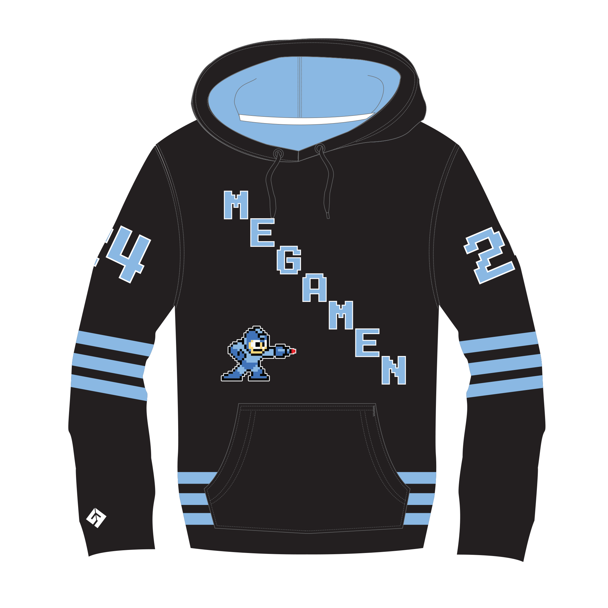 Megamen Sublimated Hoodie