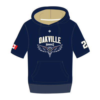 Oakville Hawks - UcFit Short Sleeve Hoodie French Terry Hoodie.