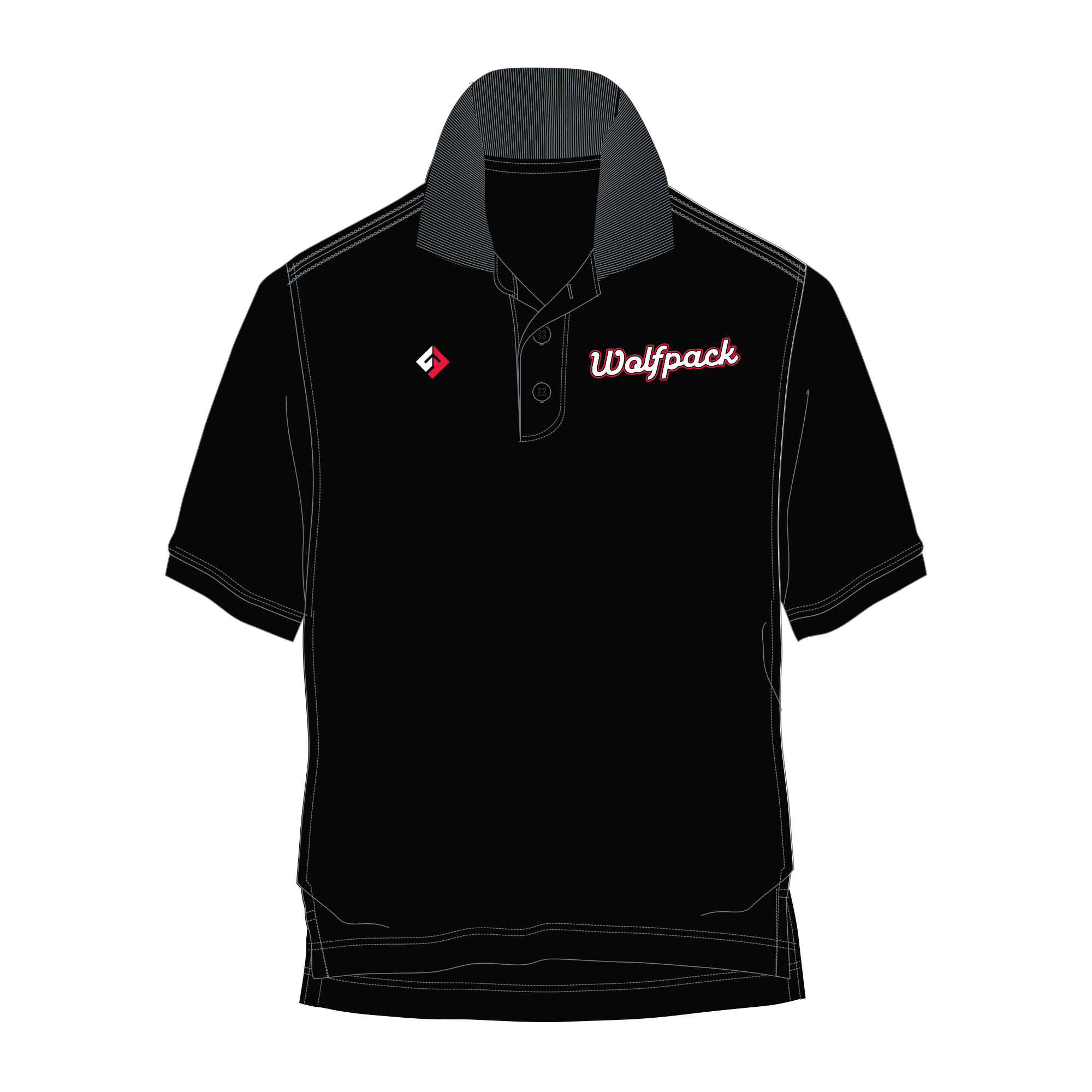 Wolfpack  Performance Polo - Coaches (Black)