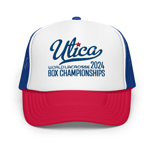Utica '24 Script Foam Trucker | box lacrosse uniforms | Uncommon Fit