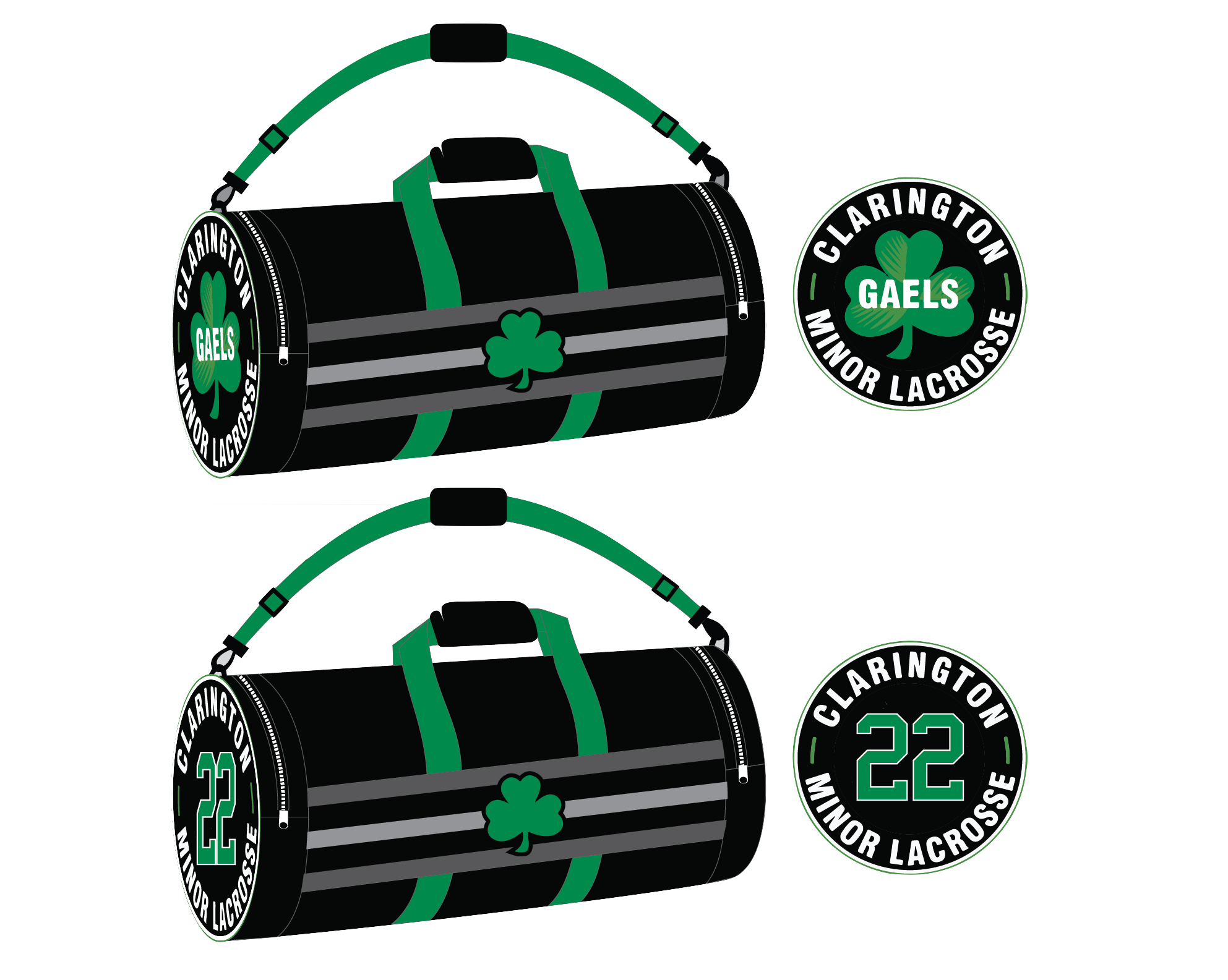 Clarington Gaels Bags