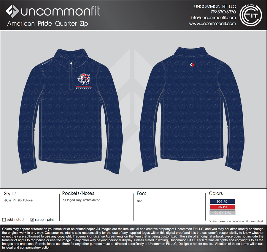 Copy of American Pride 1/4 Zip