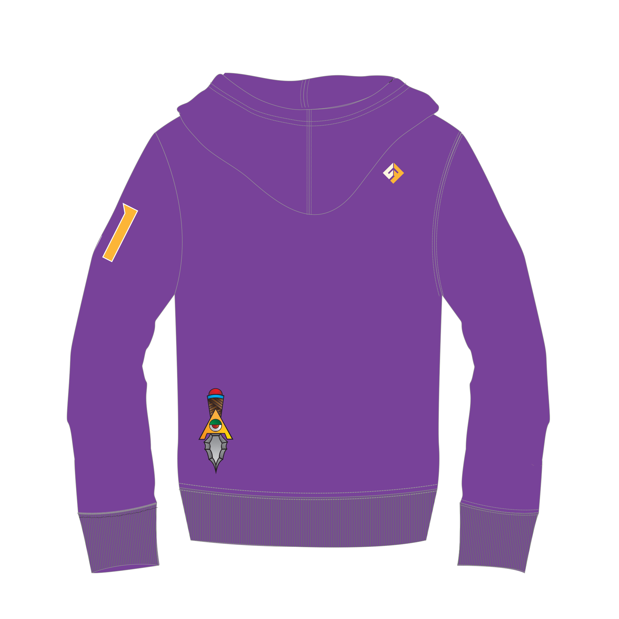 Los Aztecas - Day of the Dead - UcFit French Terry Hoodie.