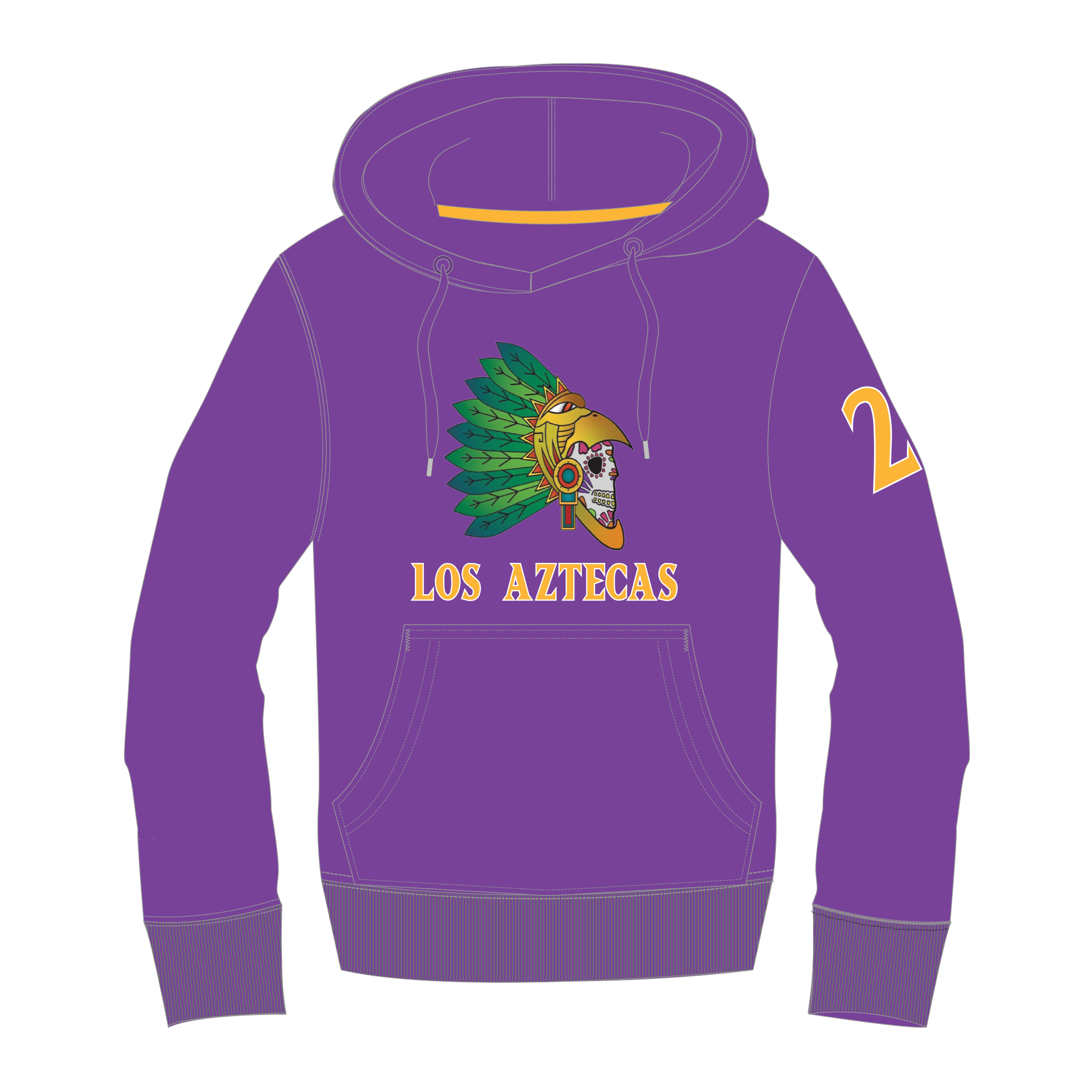 Los Aztecas - Day of the Dead - UcFit French Terry Hoodie.