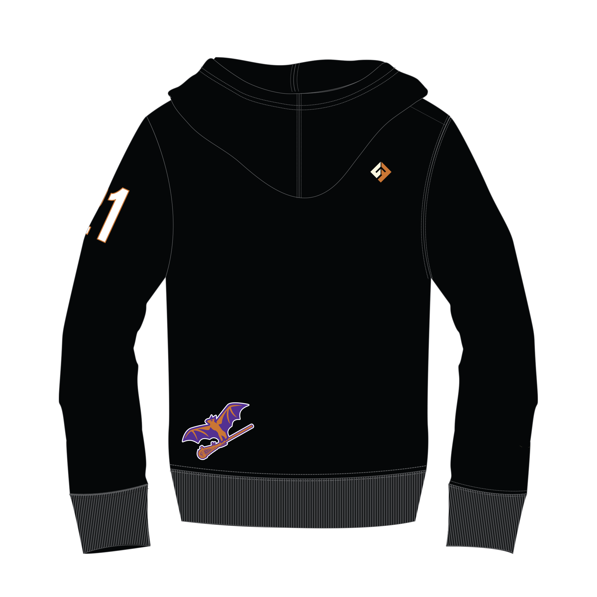 Rochester Bats - UcFit Fleece Hoodie.