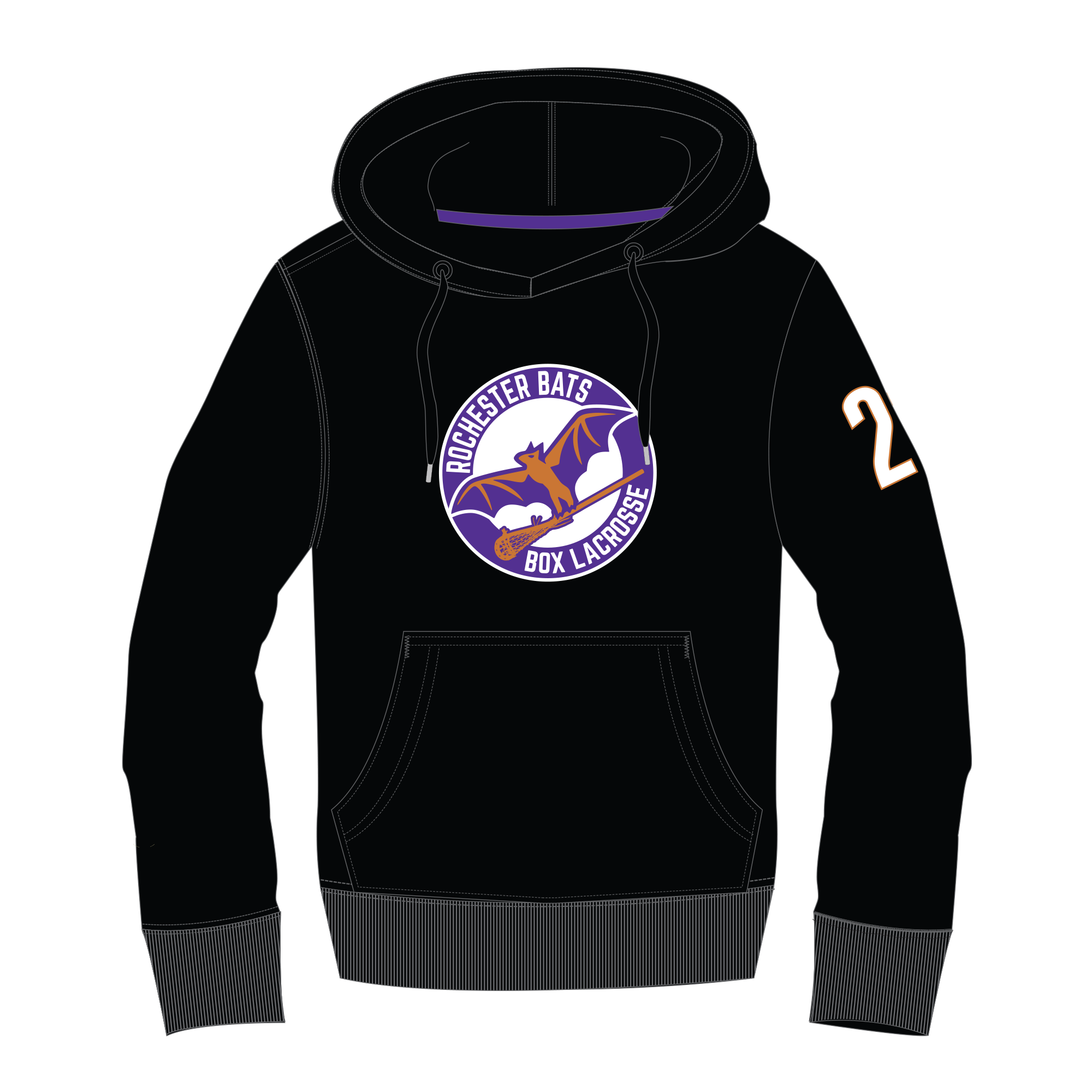 Rochester Bats - UcFit Fleece Hoodie.