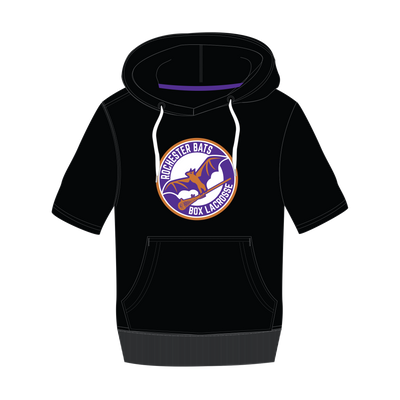 Rochester Bats Short Sleeve Hoodies - UcFit Fleece Hoodie.