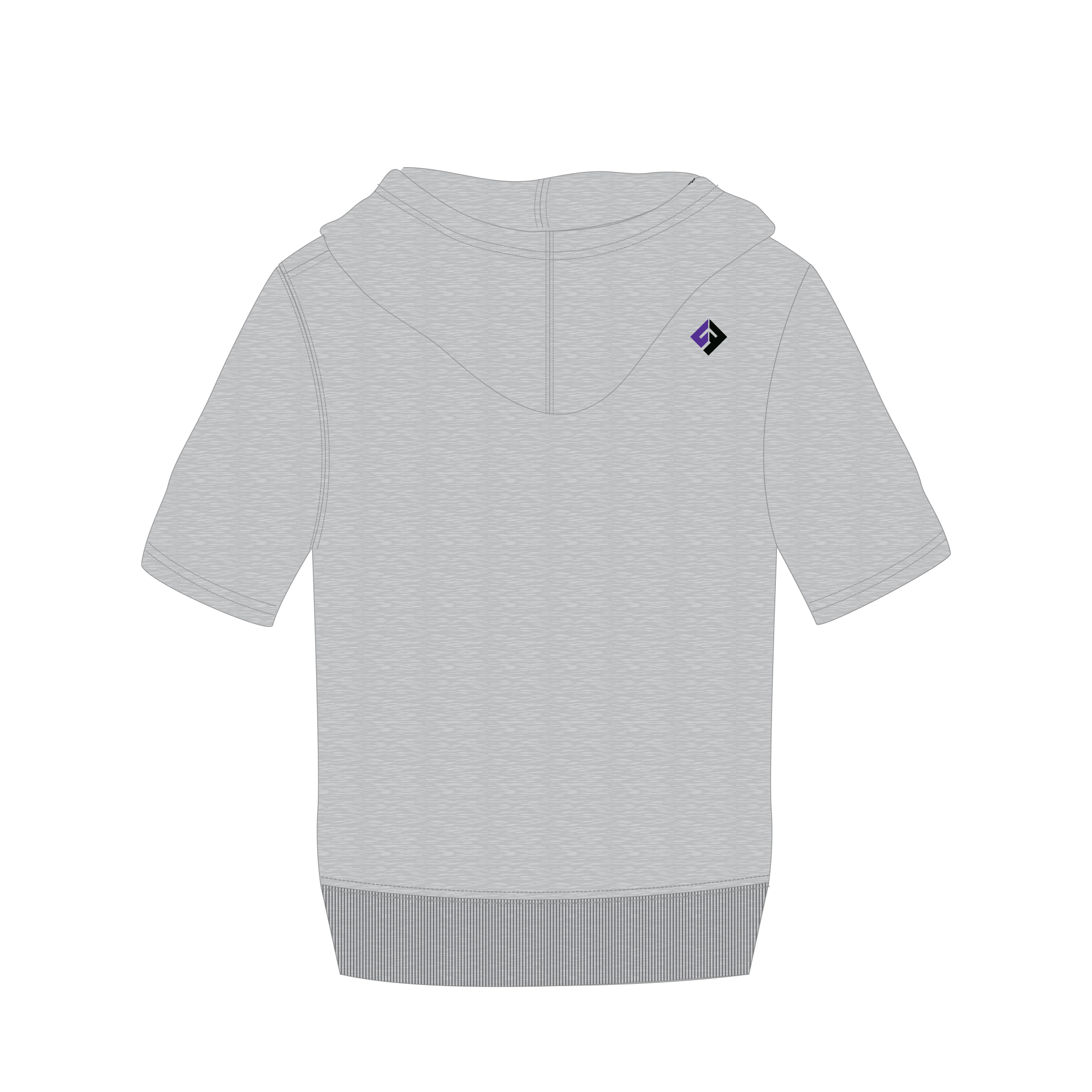 Rochester Bats Short Sleeve Hoodies - UcFit Fleece Hoodie.