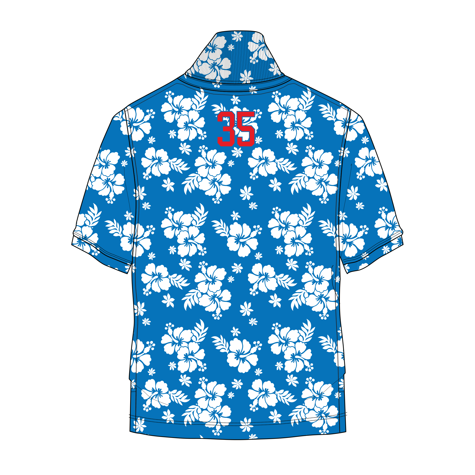 Los Angeles Dodgers Button Up Aloha Hawaiian Shirt Royal Hi Vis - StirTshirt
