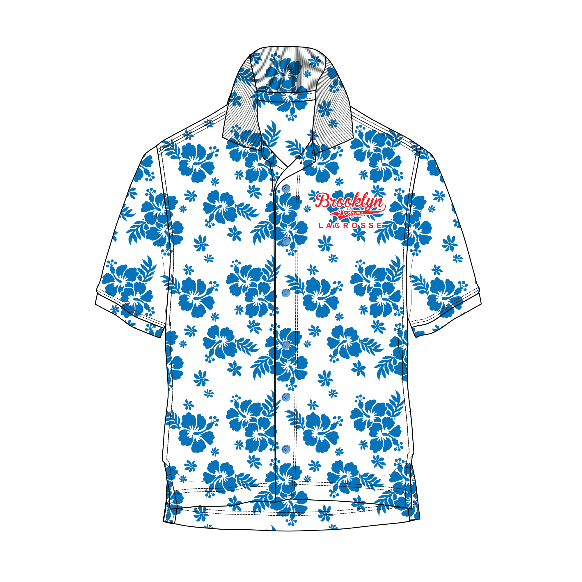 Dodgers Hawaiian Shirt, box lacrosse uniforms