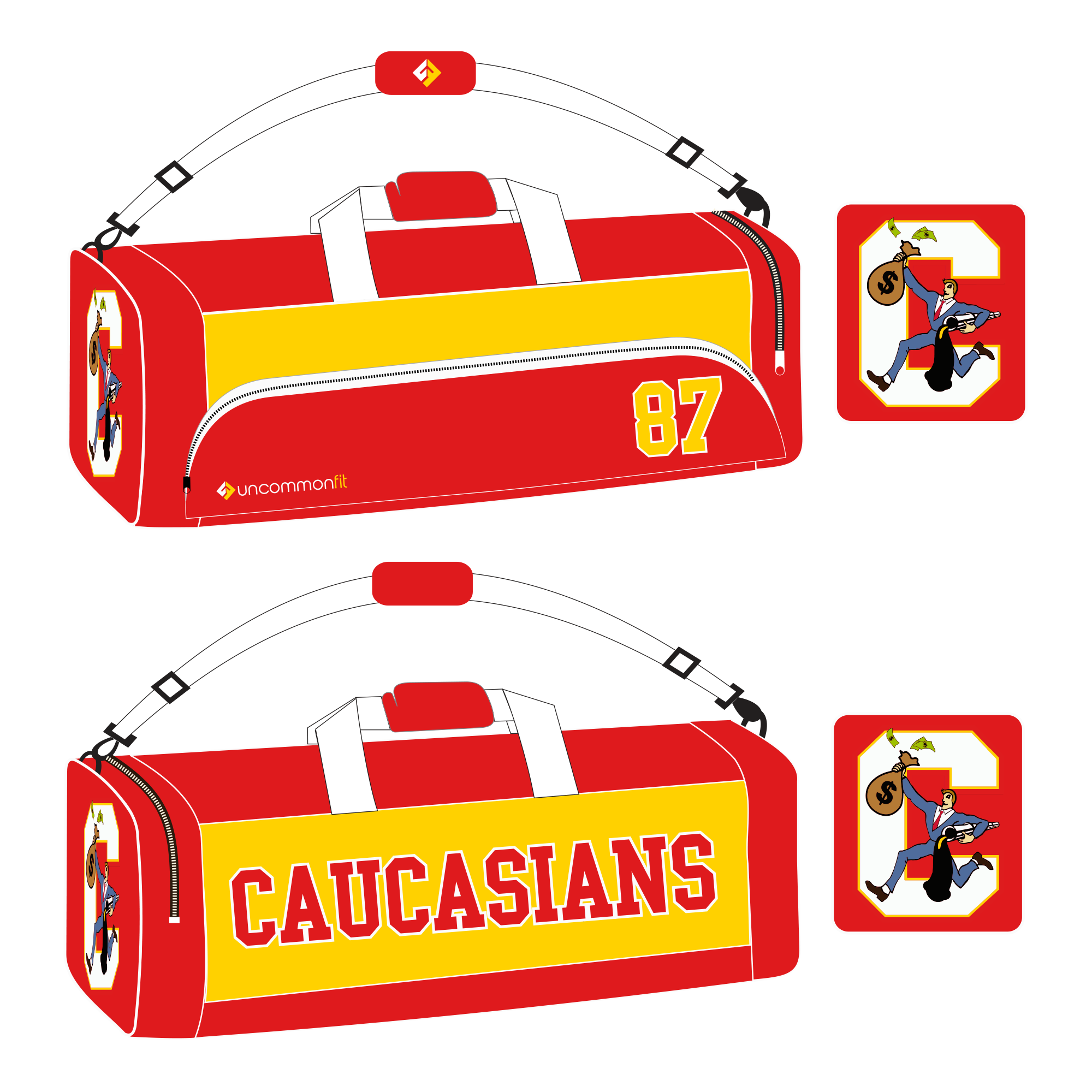 Caucausians Equipment Bag (holds 2 Sticks)