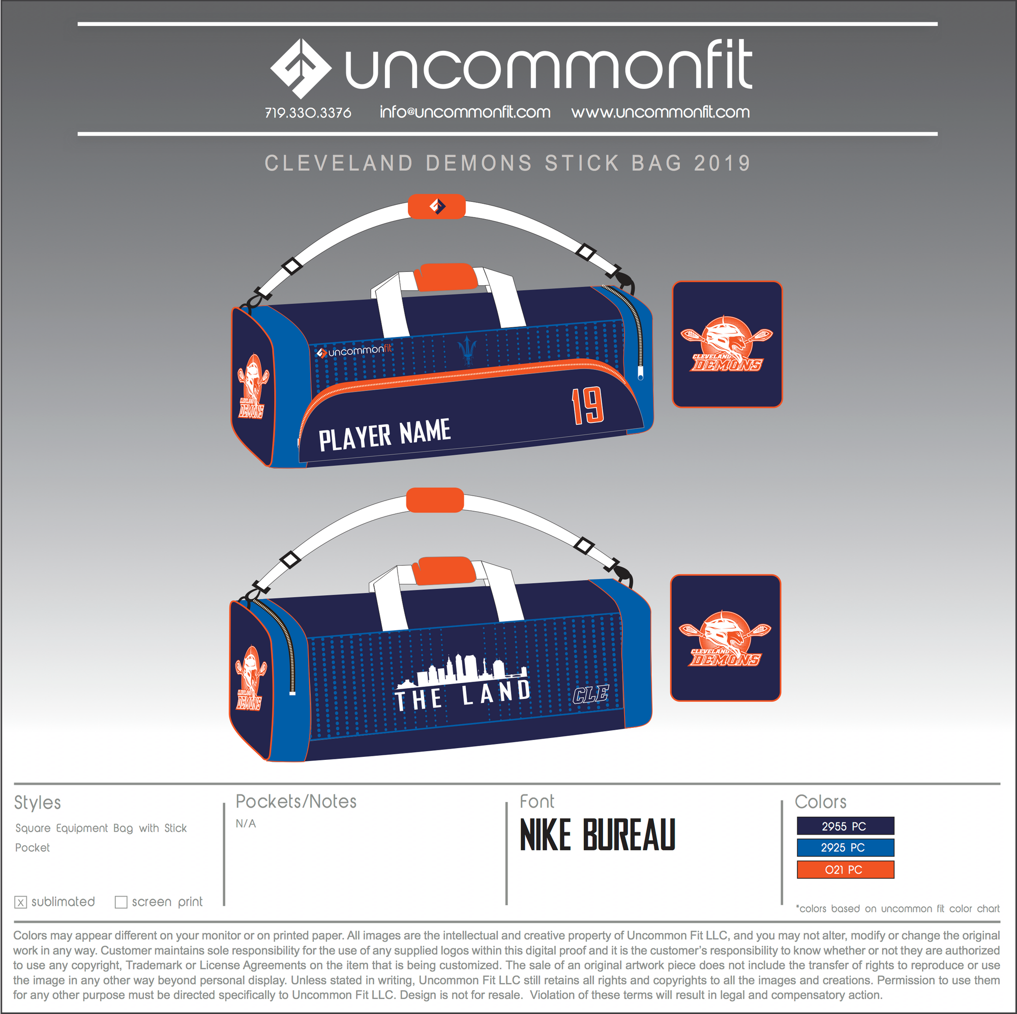 Cleveland Demons Stick Bag