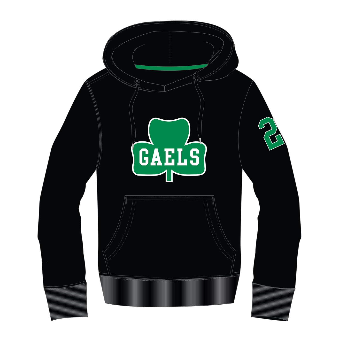 Green Gaels - UcFit Fleece Hoodie.