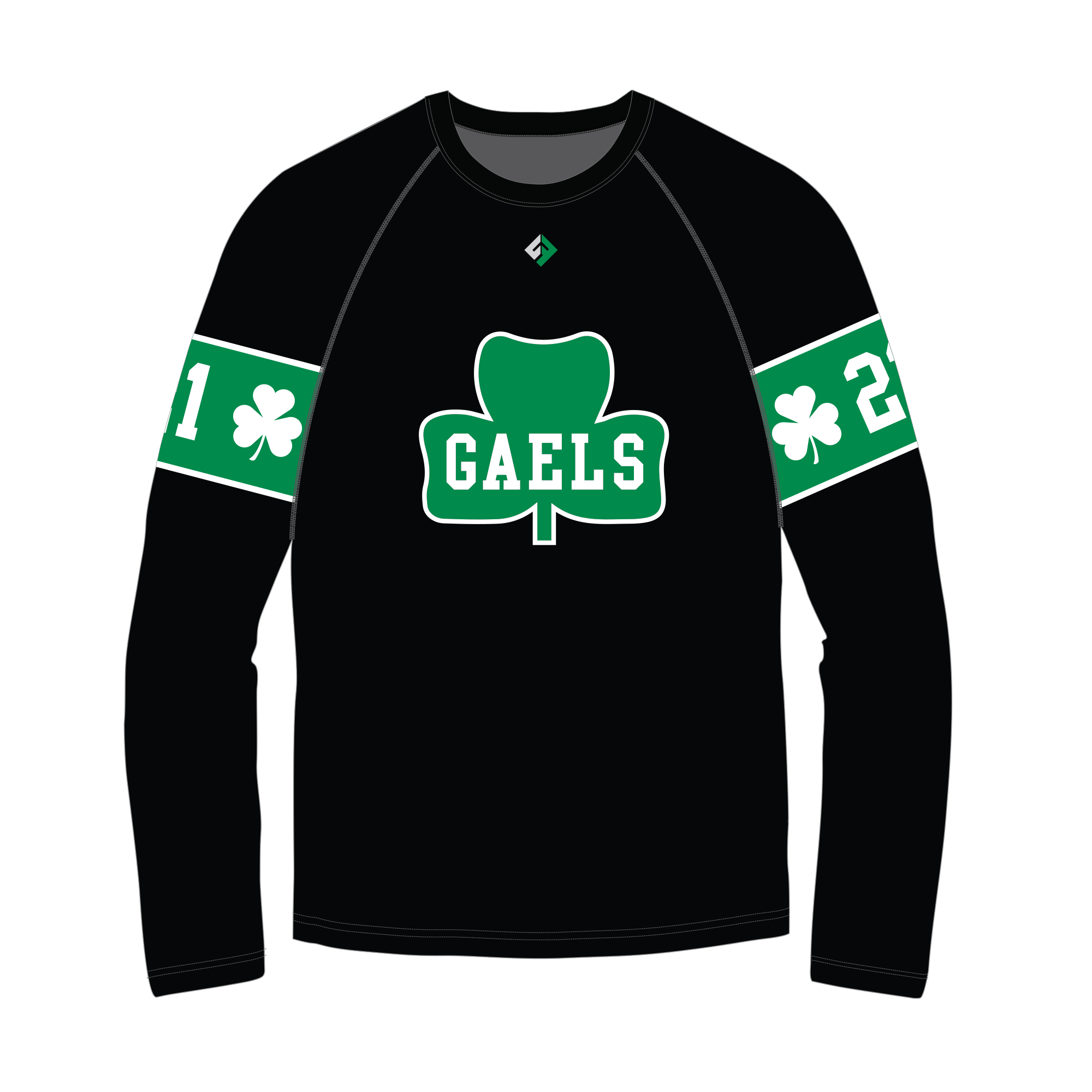 Green Gaels Long Sleeve Performance Shirt