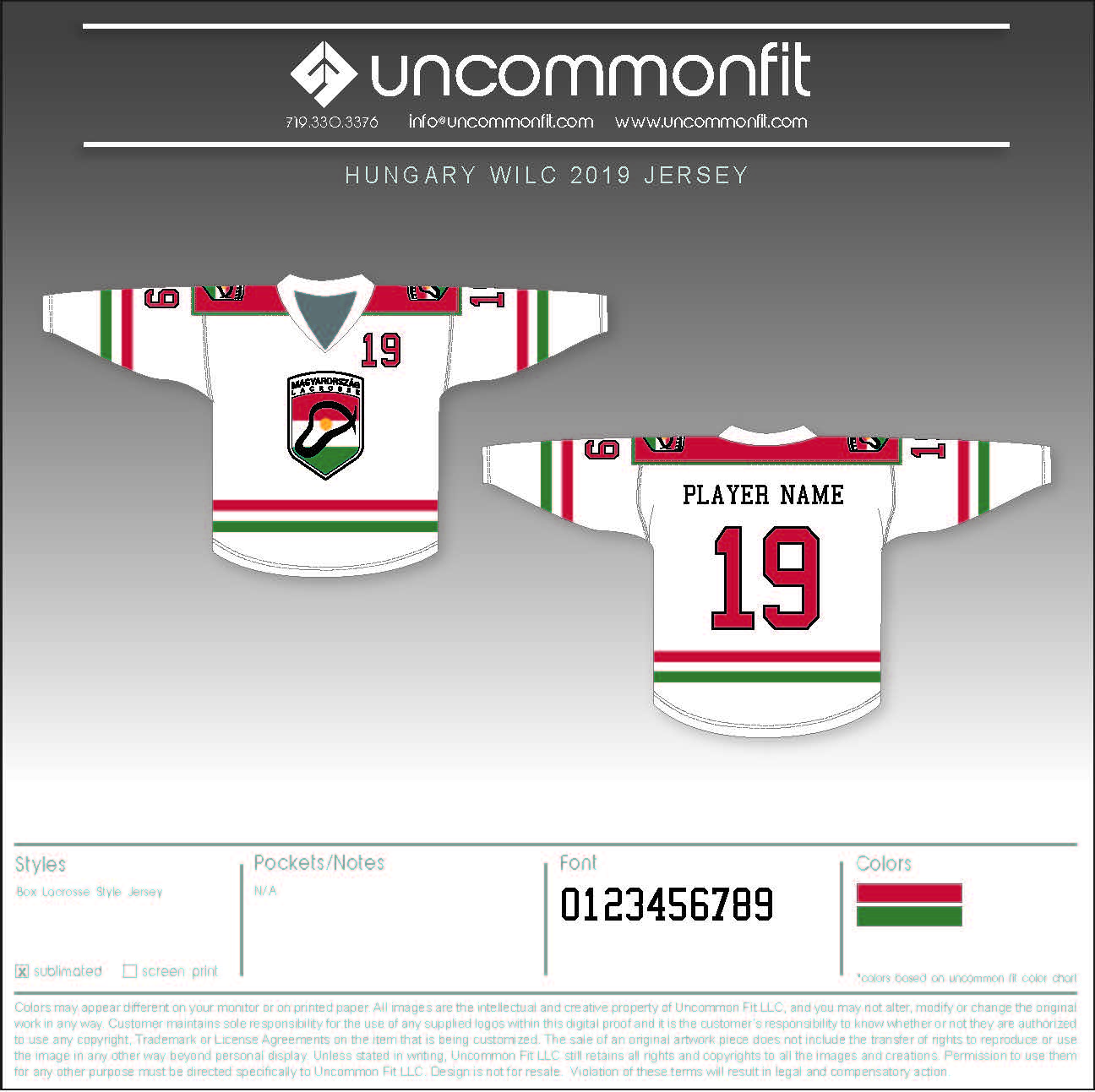 Hungary Lacrosse Box Jersey