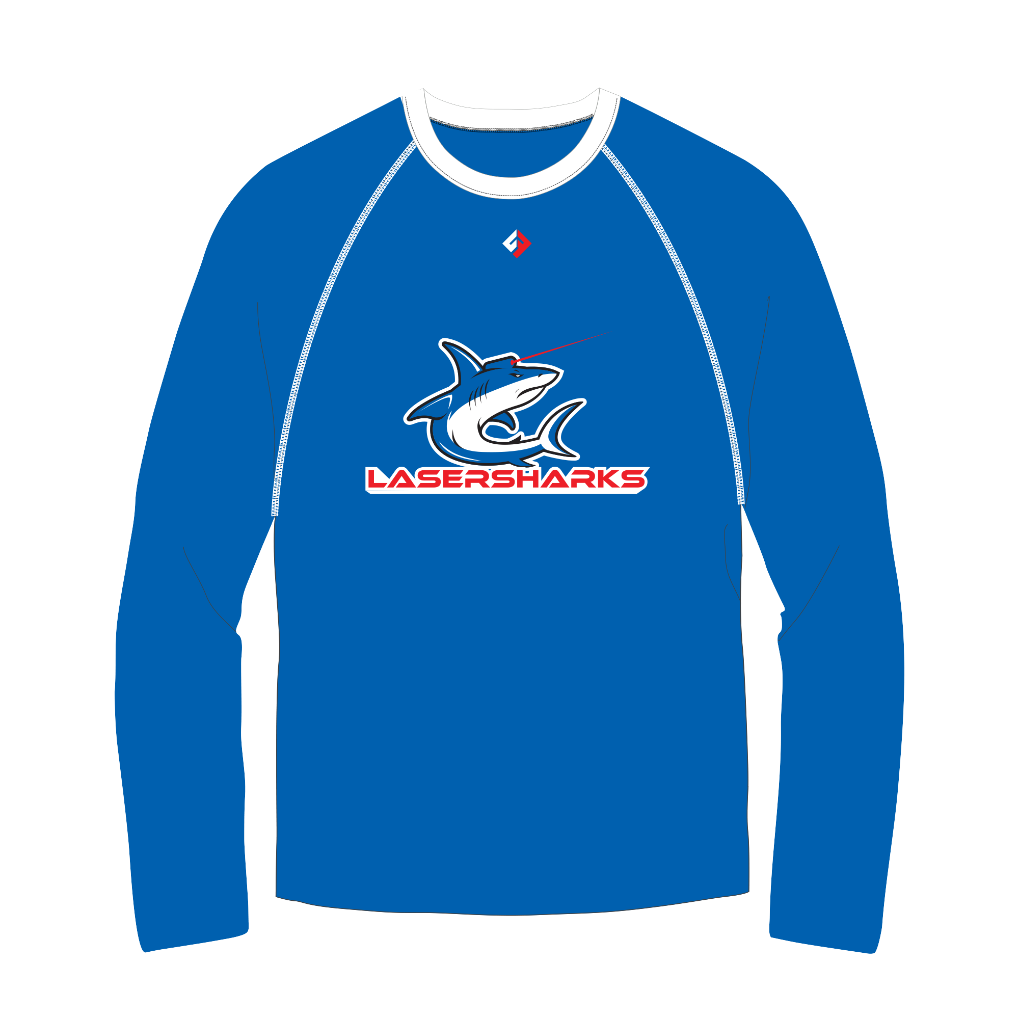 Lasersharks Long Sleeve Performance Shirt