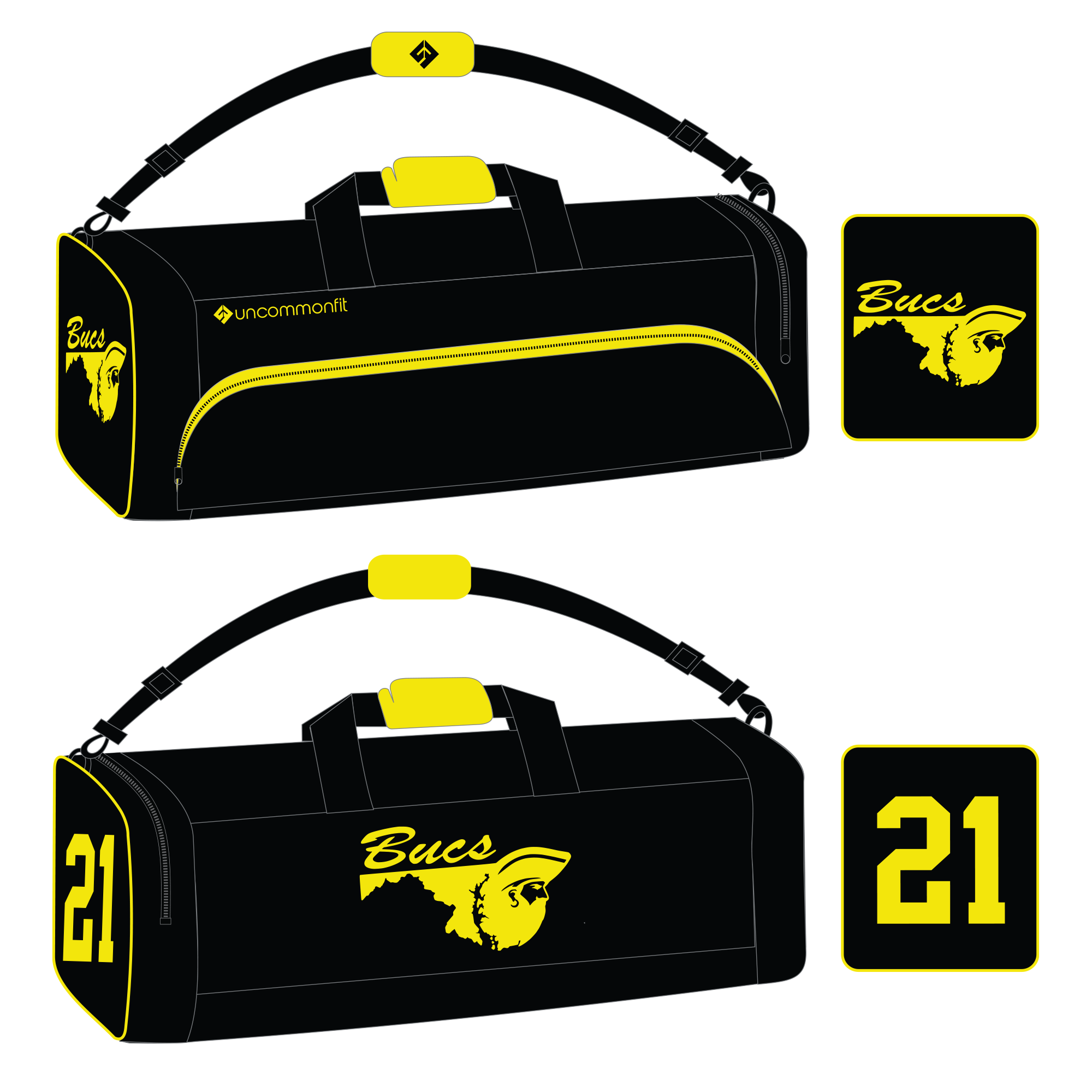 Maryland Bucs 'Traveler' Equipment Bag (holds 2 Sticks)