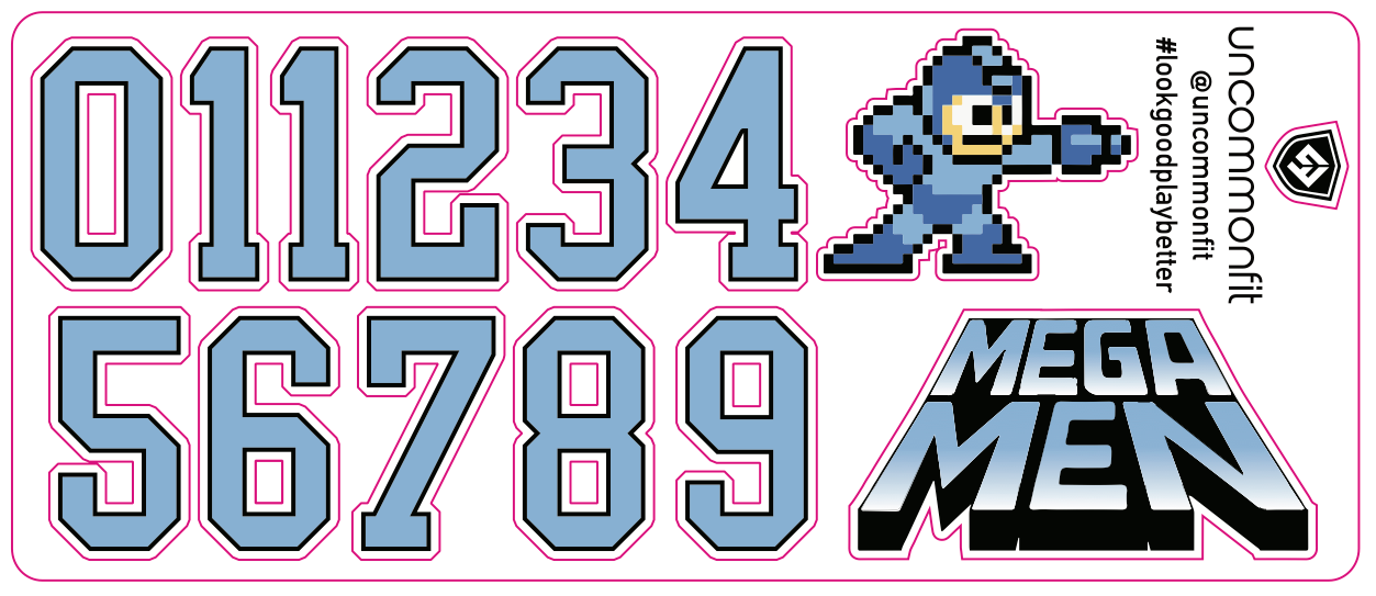 Megamen Helmet Stickers
