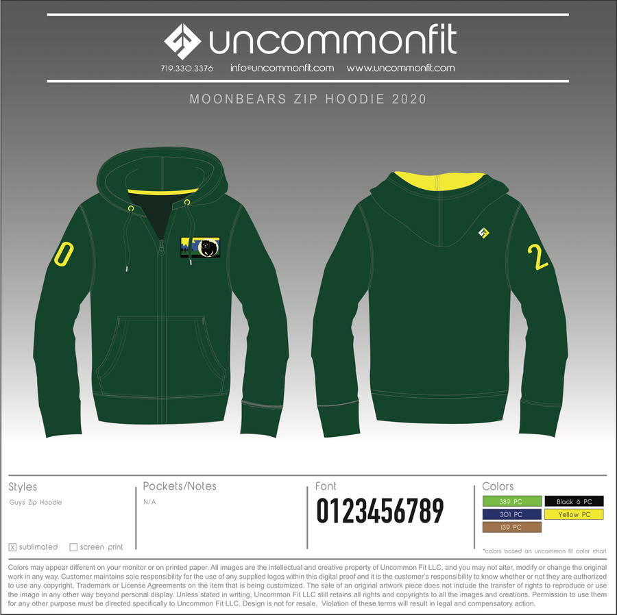 Moonbears Fullzip hoodie