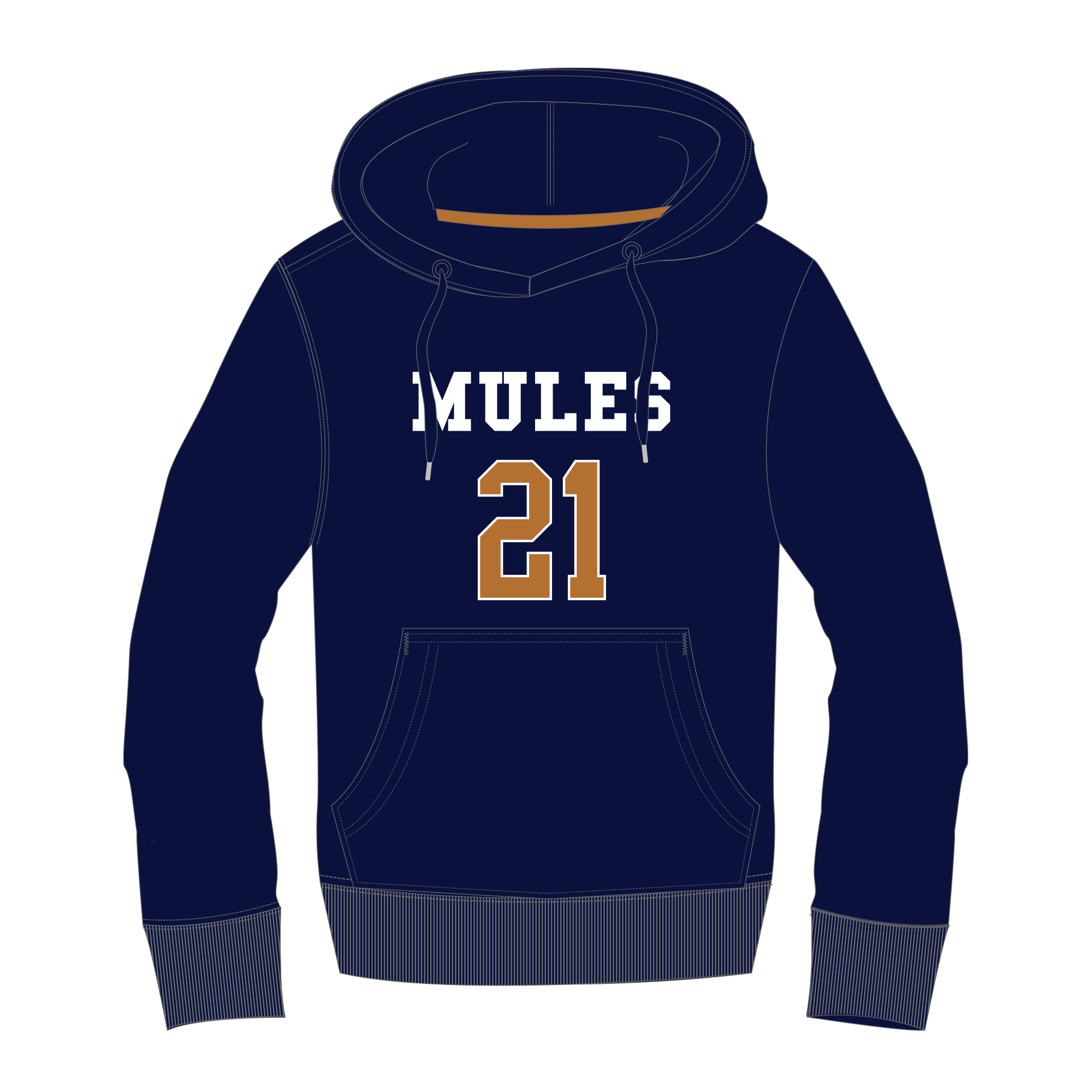 Mules - UcFit French Terry Hoodie.