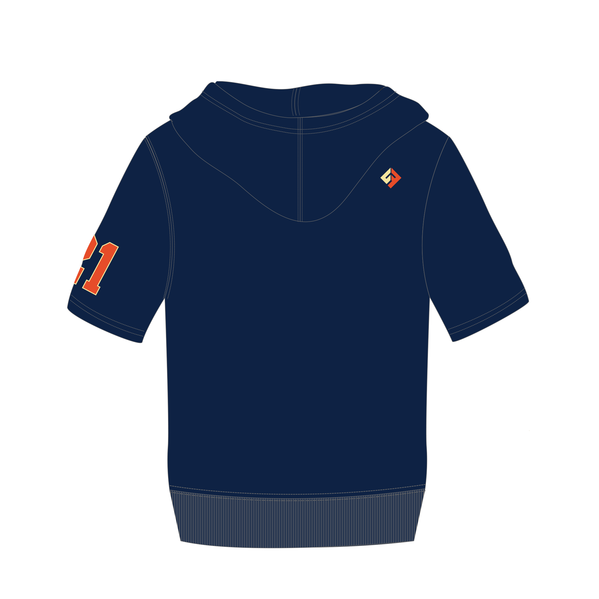 Cambridge - UcFit Short Sleeve Hoodie French Terry Hoodie.