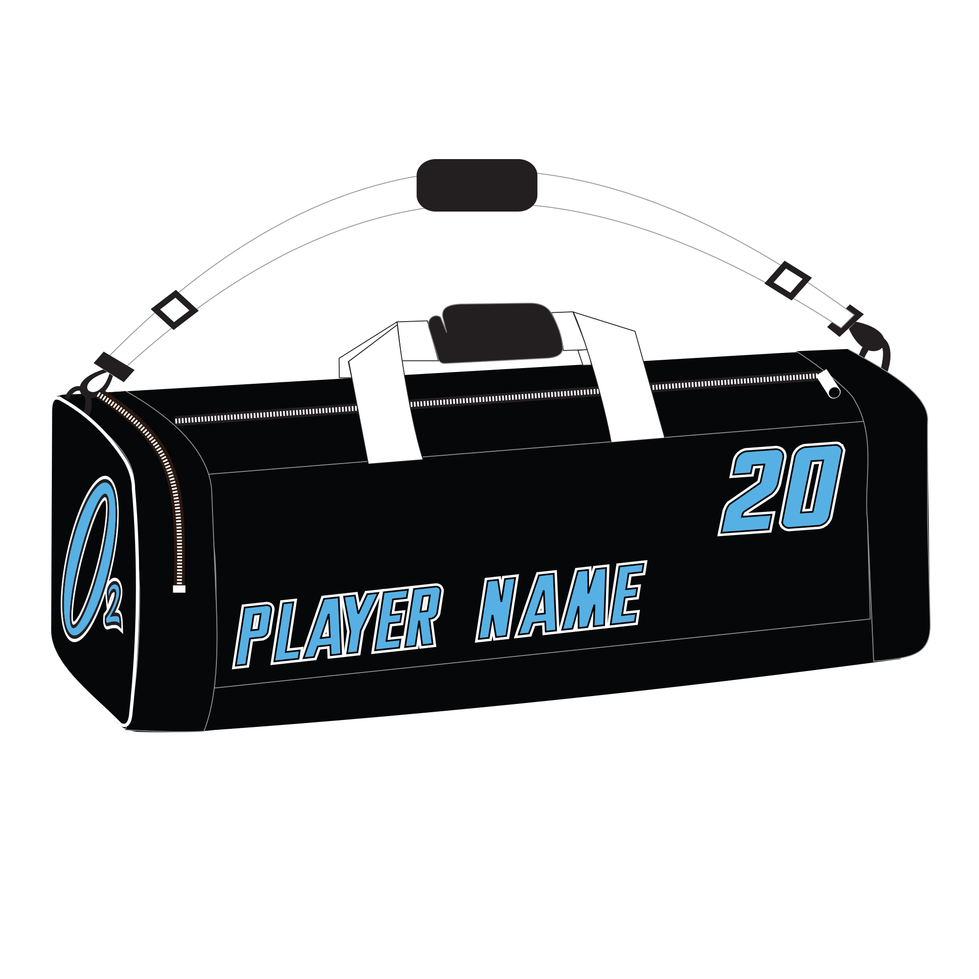 O2 Lacrosse Equipment Bag (holds 2 Sticks)