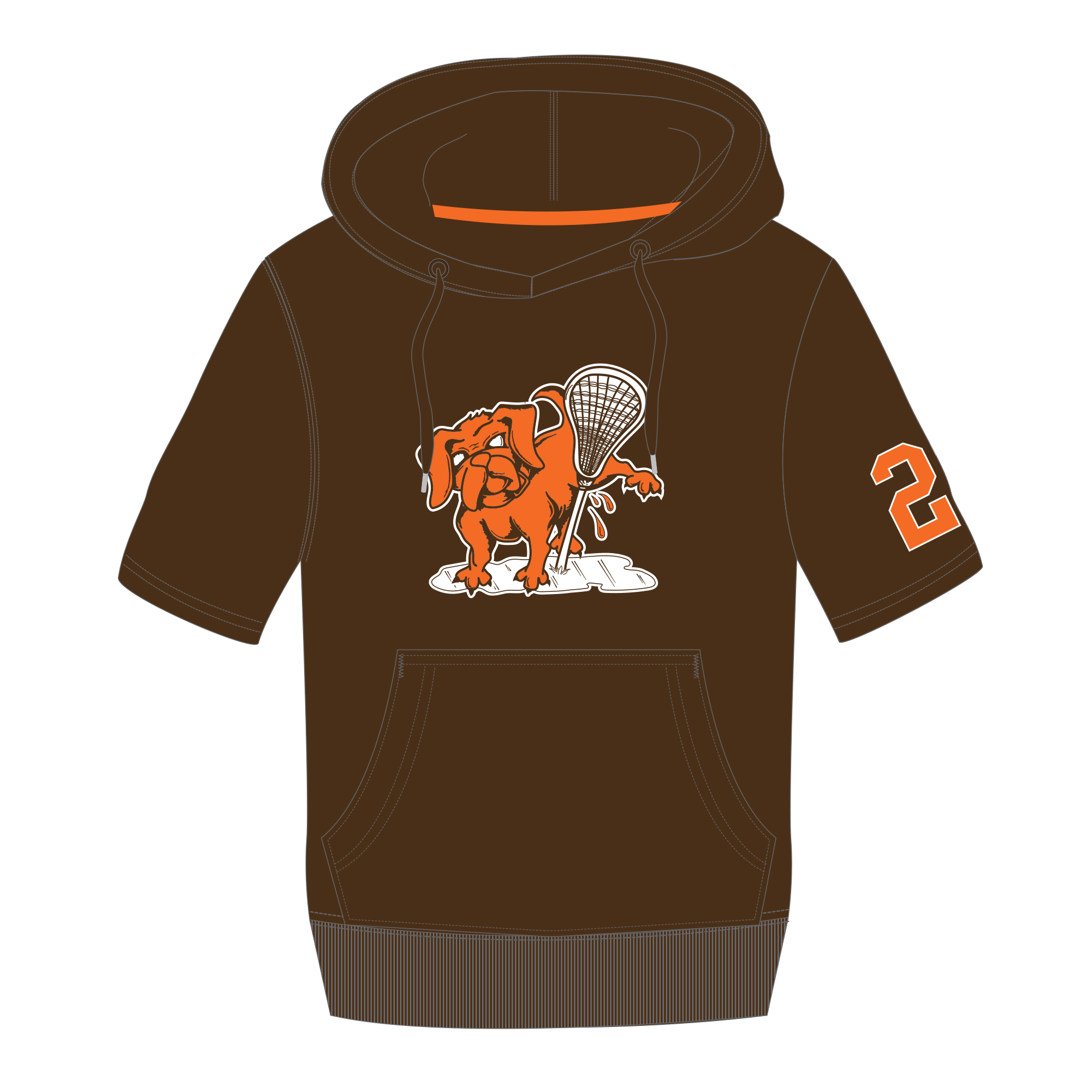 Hairy Pups UcFit French Terry Short Sleeve Hoodie. box