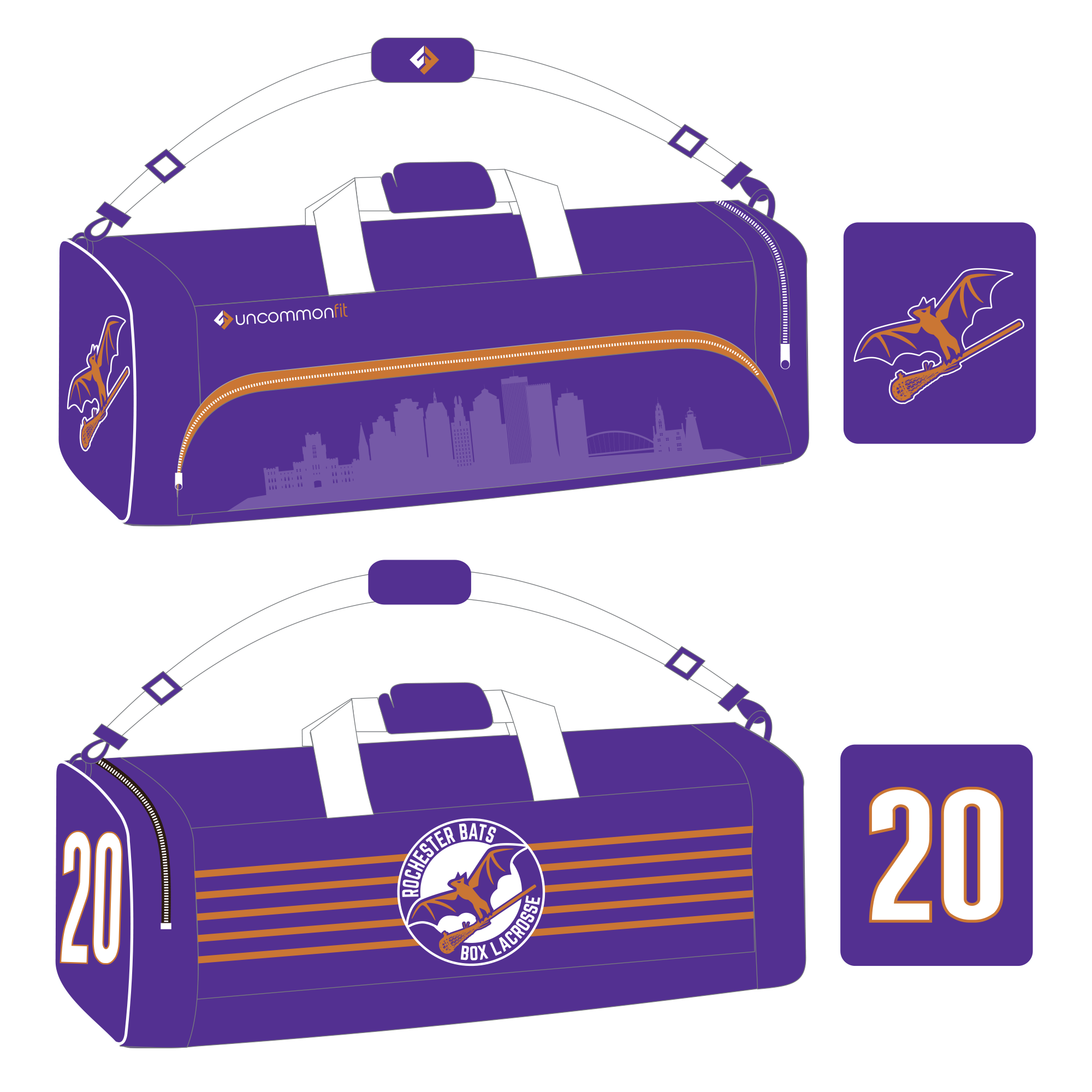 Rochester Bats 'Traveler' Equipment Bag (holds 2 Sticks)