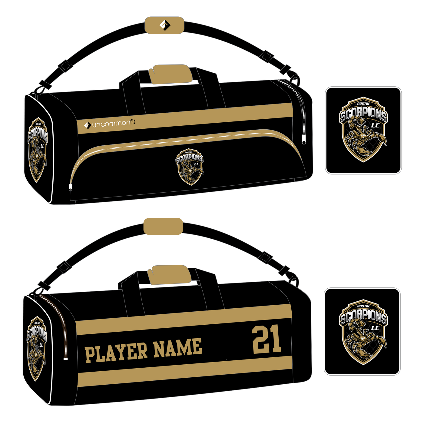 Austin Scorpions 'Traveler' Equipment Bag (holds 2 Sticks)