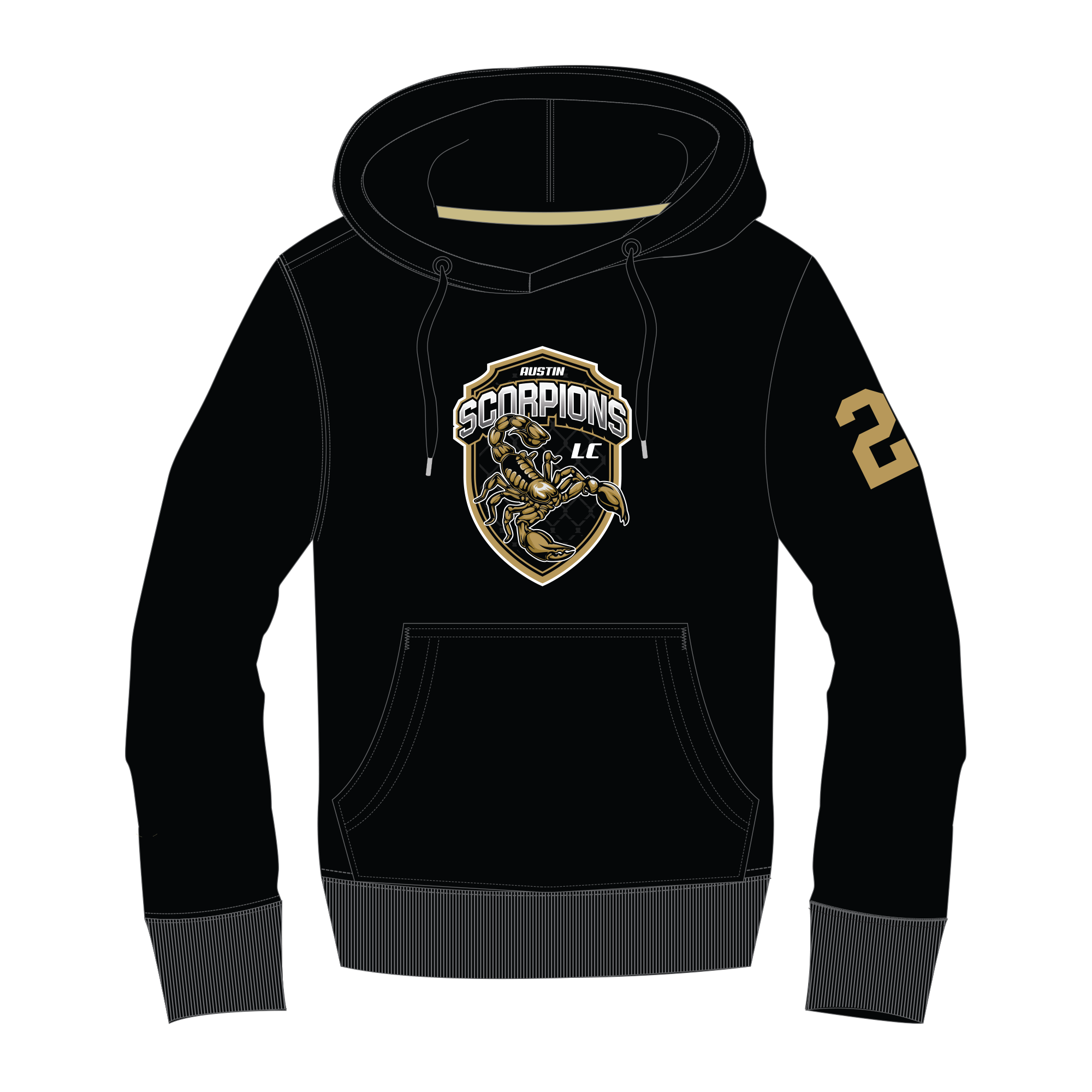 Austin Scorpions - UcFit Fleece Hoodie.