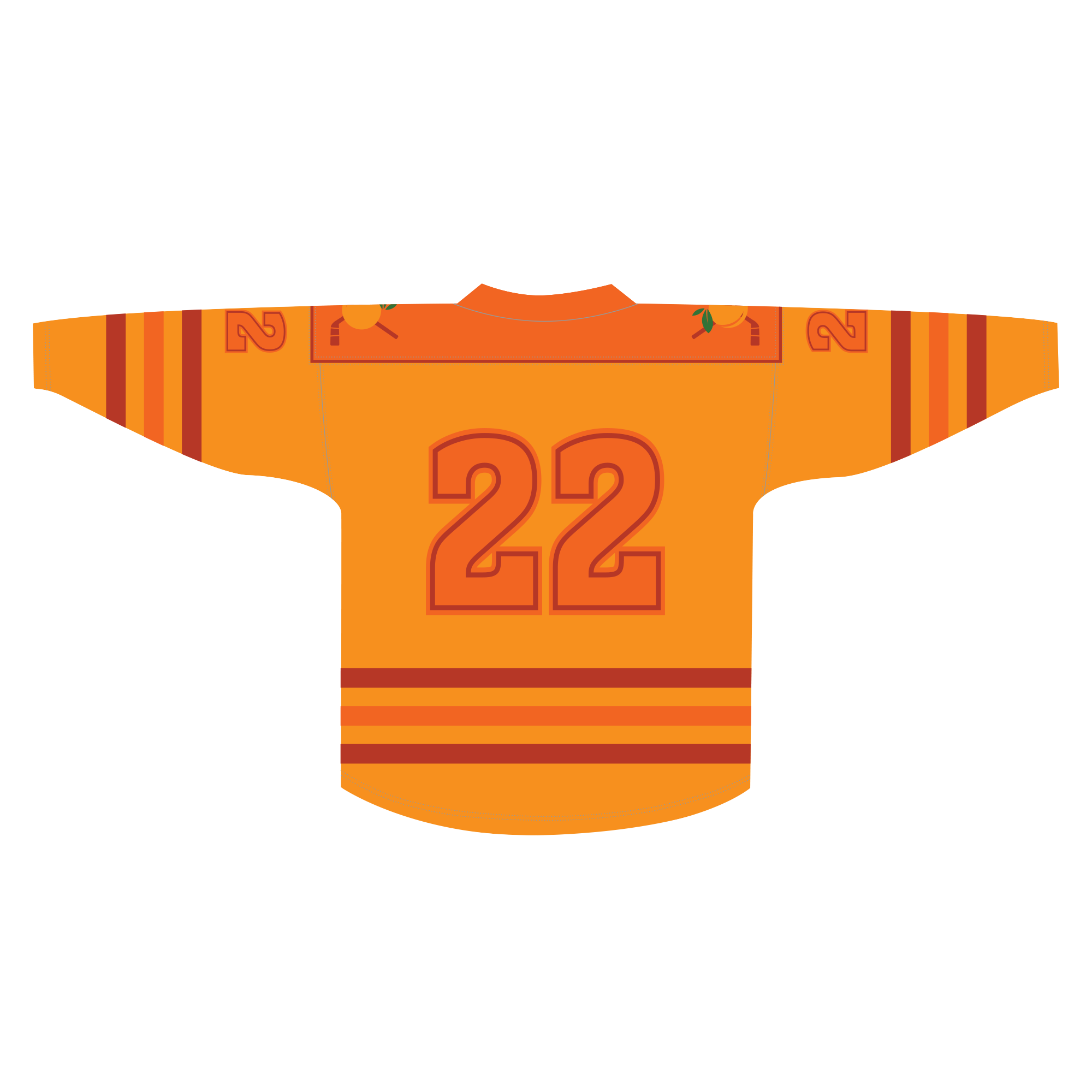 Team Orange Hockey Jerseys