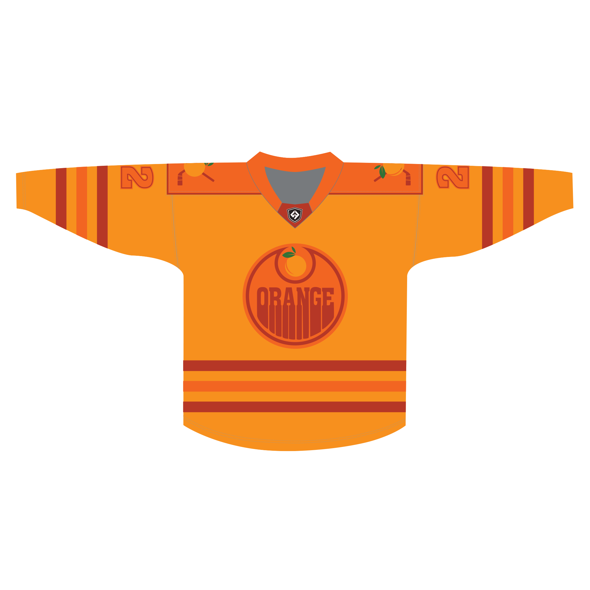 Orange hockey sales jersey