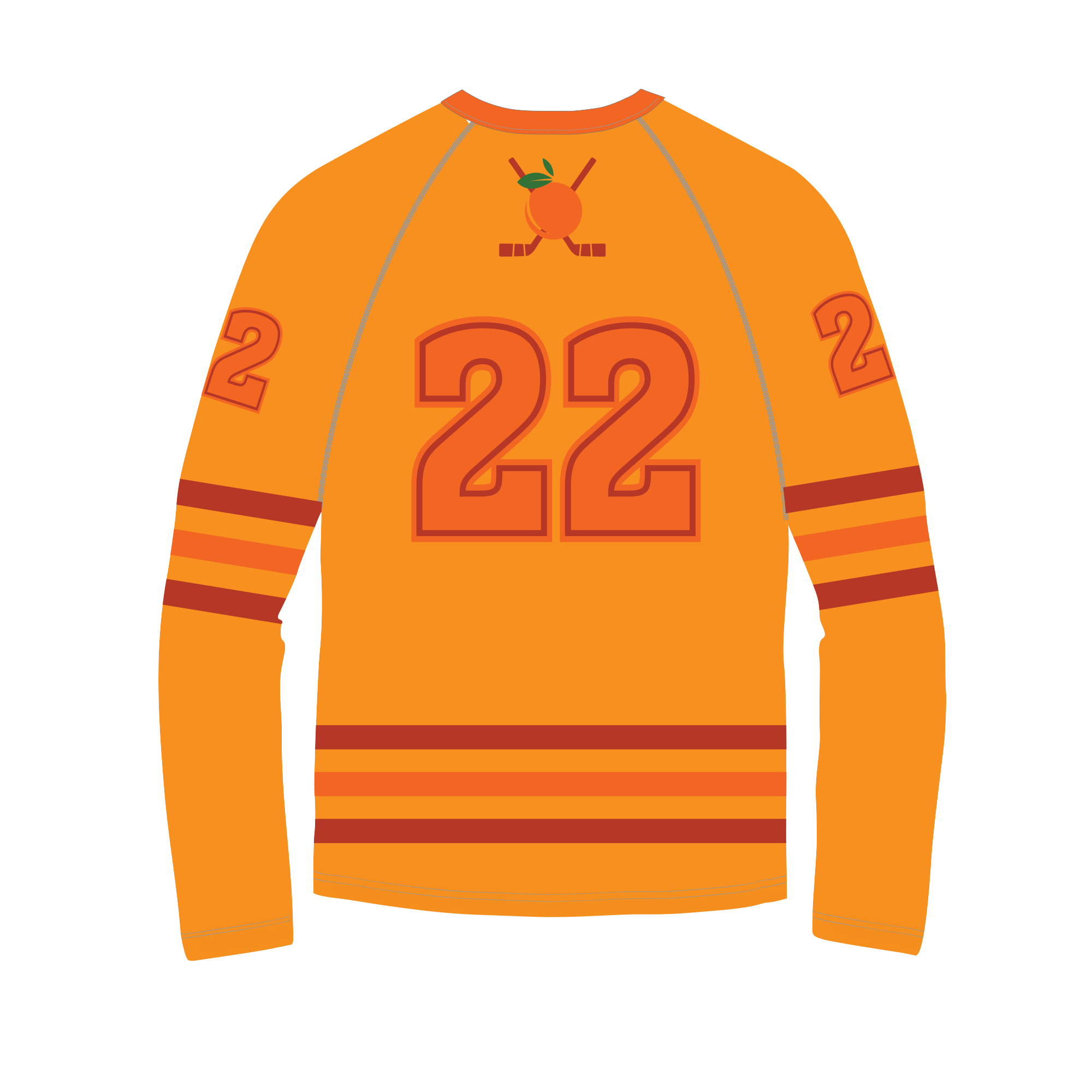 Team Orange Long Sleeve Performance Shirt