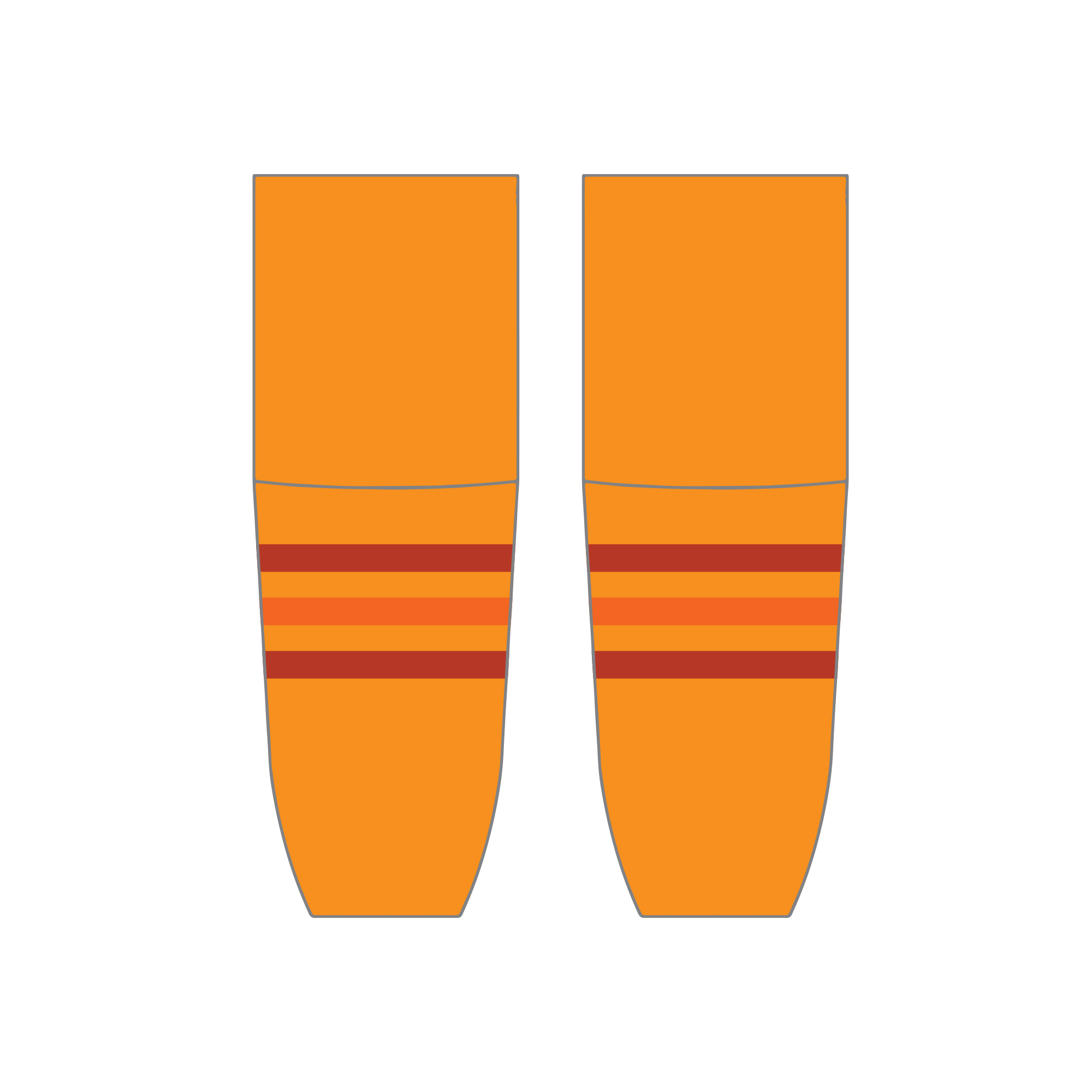 Team Orange Hockey Socks