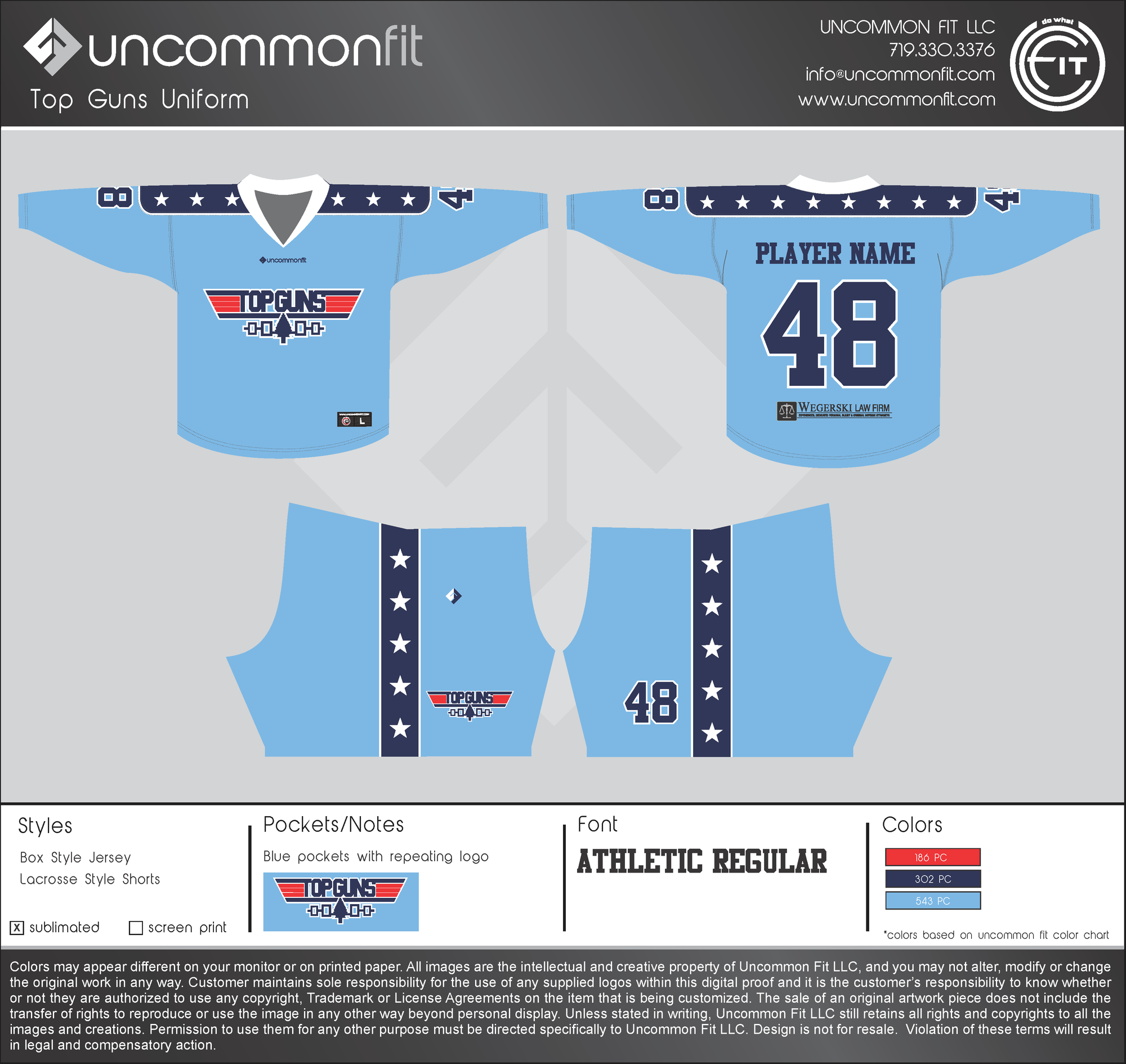 Top Guns Jersey and short