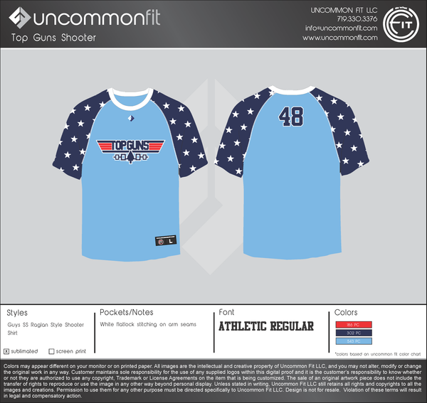 Top Guns Shooter Shirt | box lacrosse uniforms | Uncommon Fit