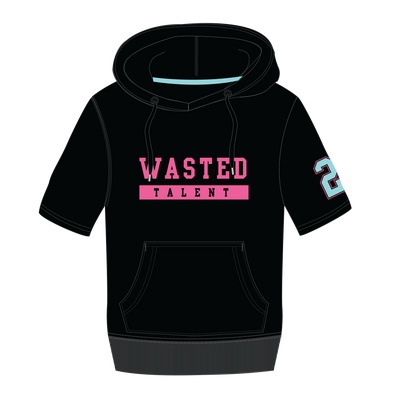 Wasted Talent- UcFit Short Sleeve Hoodie French Terry Hoodie.