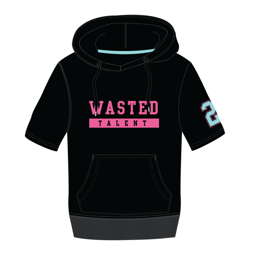 Wasted Talent- UcFit Short Sleeve Hoodie French Terry Hoodie.