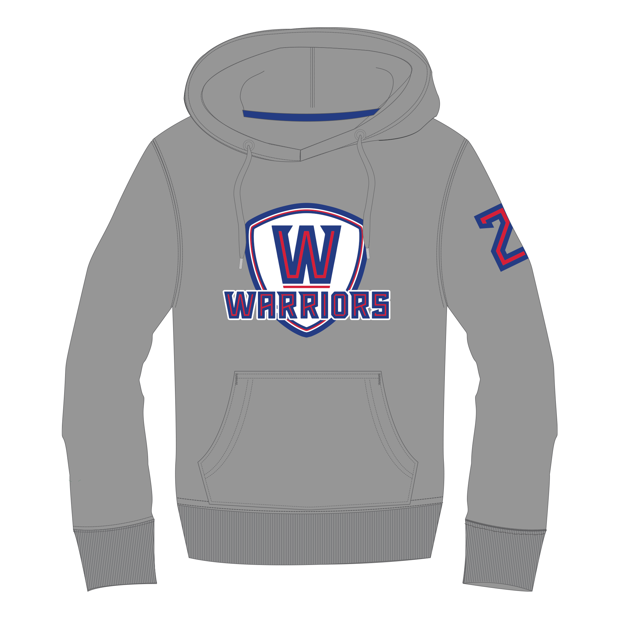 Whitby Warriors  - UcFit French Terry Hoodie.