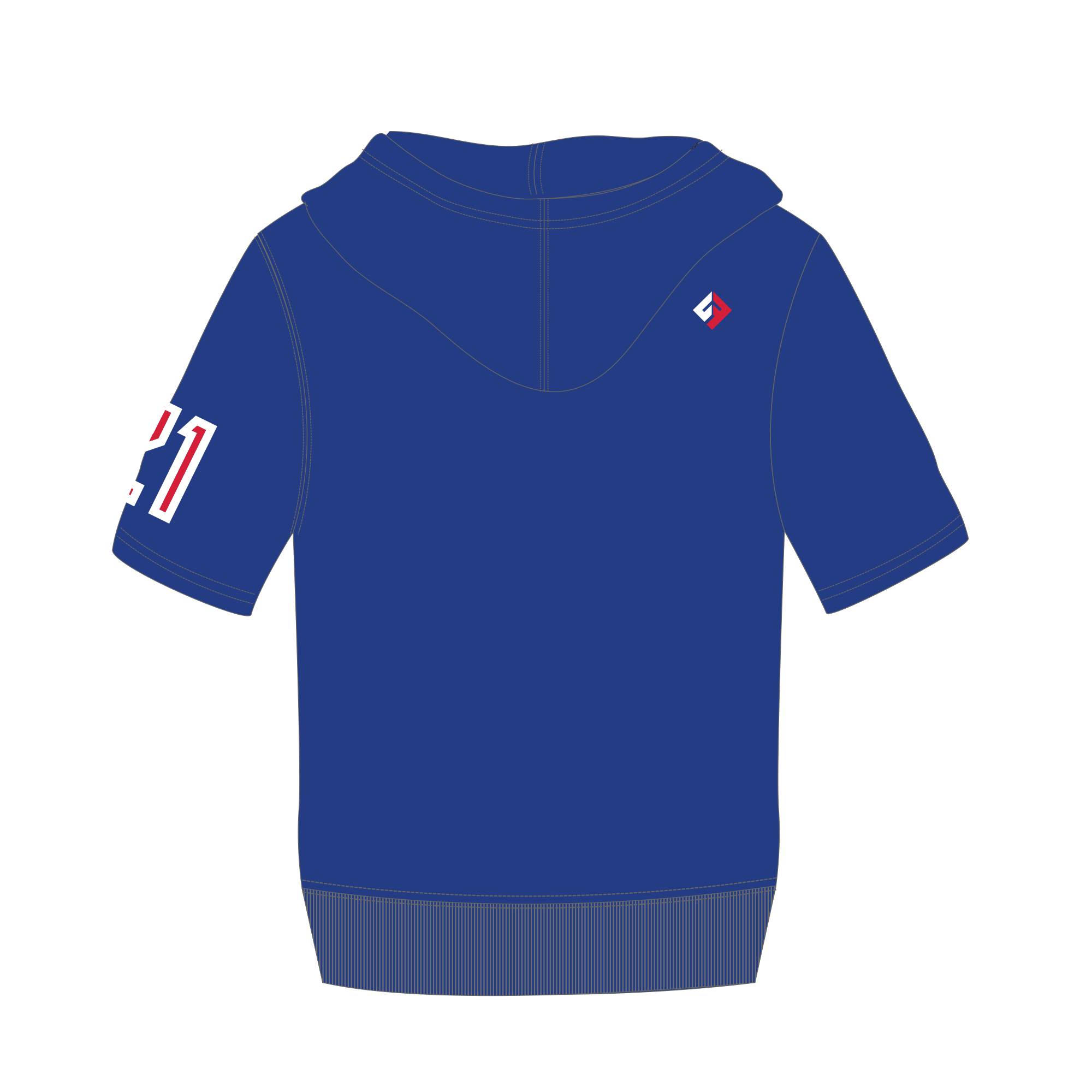 Whitby Warriors UcFit Short Sleeve Hoodie French Terry Hoodie. box lacrosse uniforms