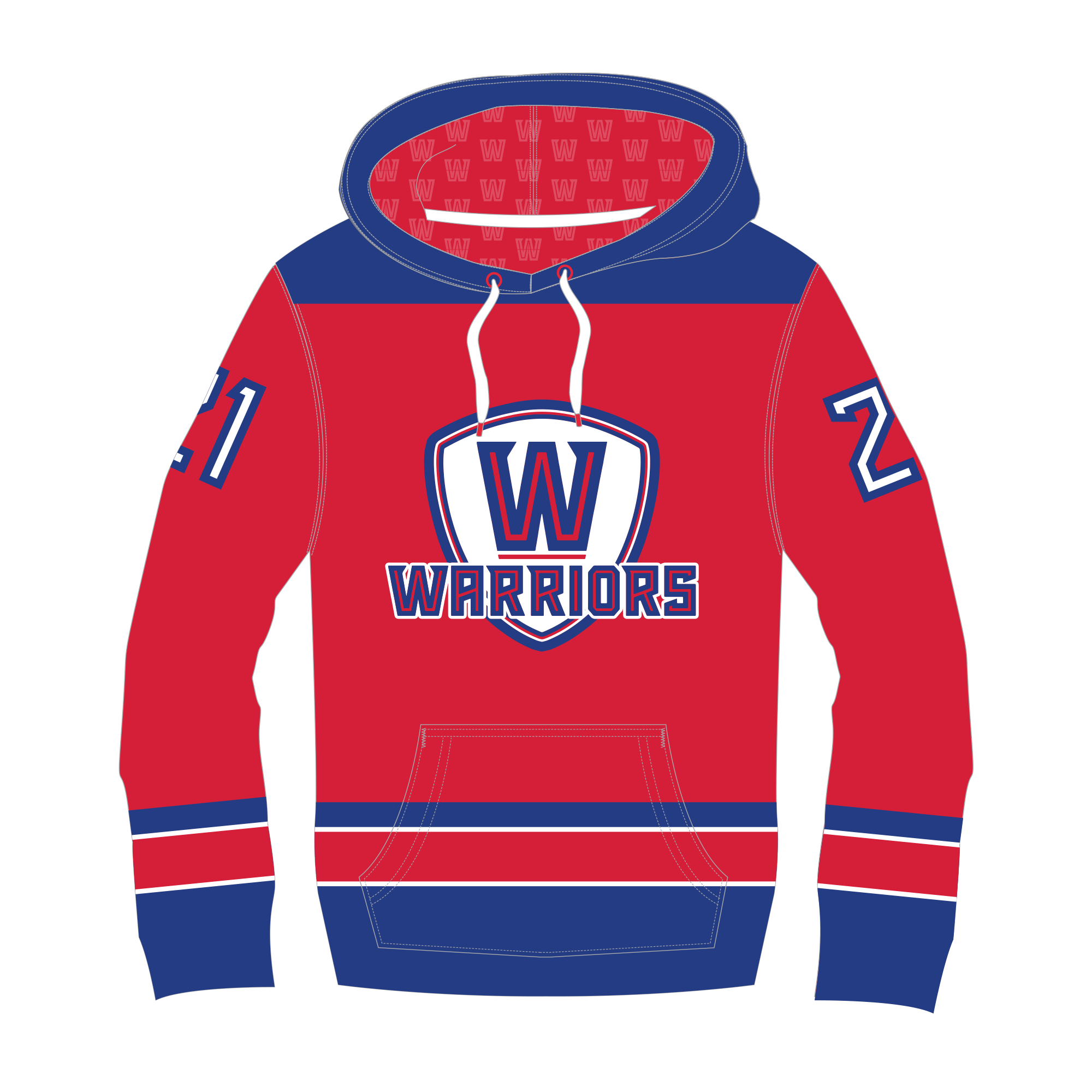 Whitby Warriors Jersey Sublimated Hoodie